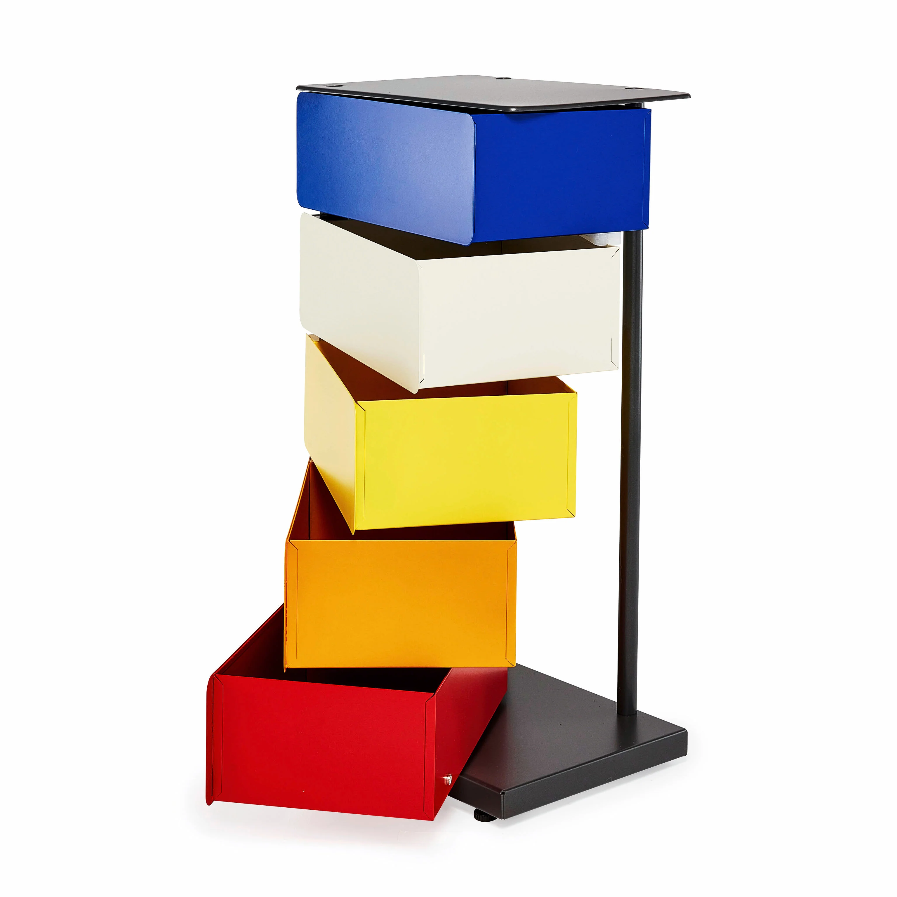 5-Drawer Pivot Cabinet - Blue/ Yellow/ Red - Image 5