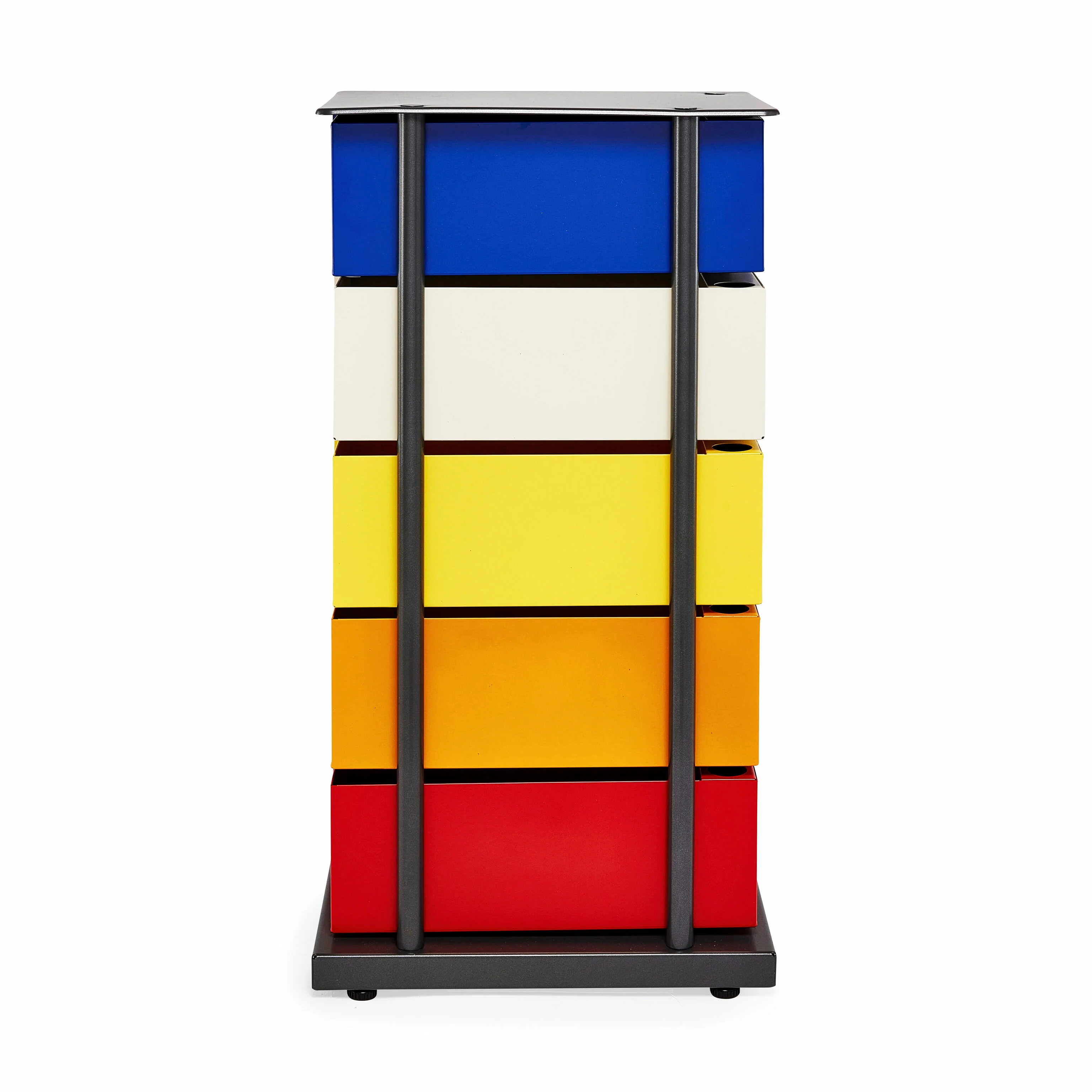 5-Drawer Pivot Cabinet - Blue/ Yellow/ Red - Image 6