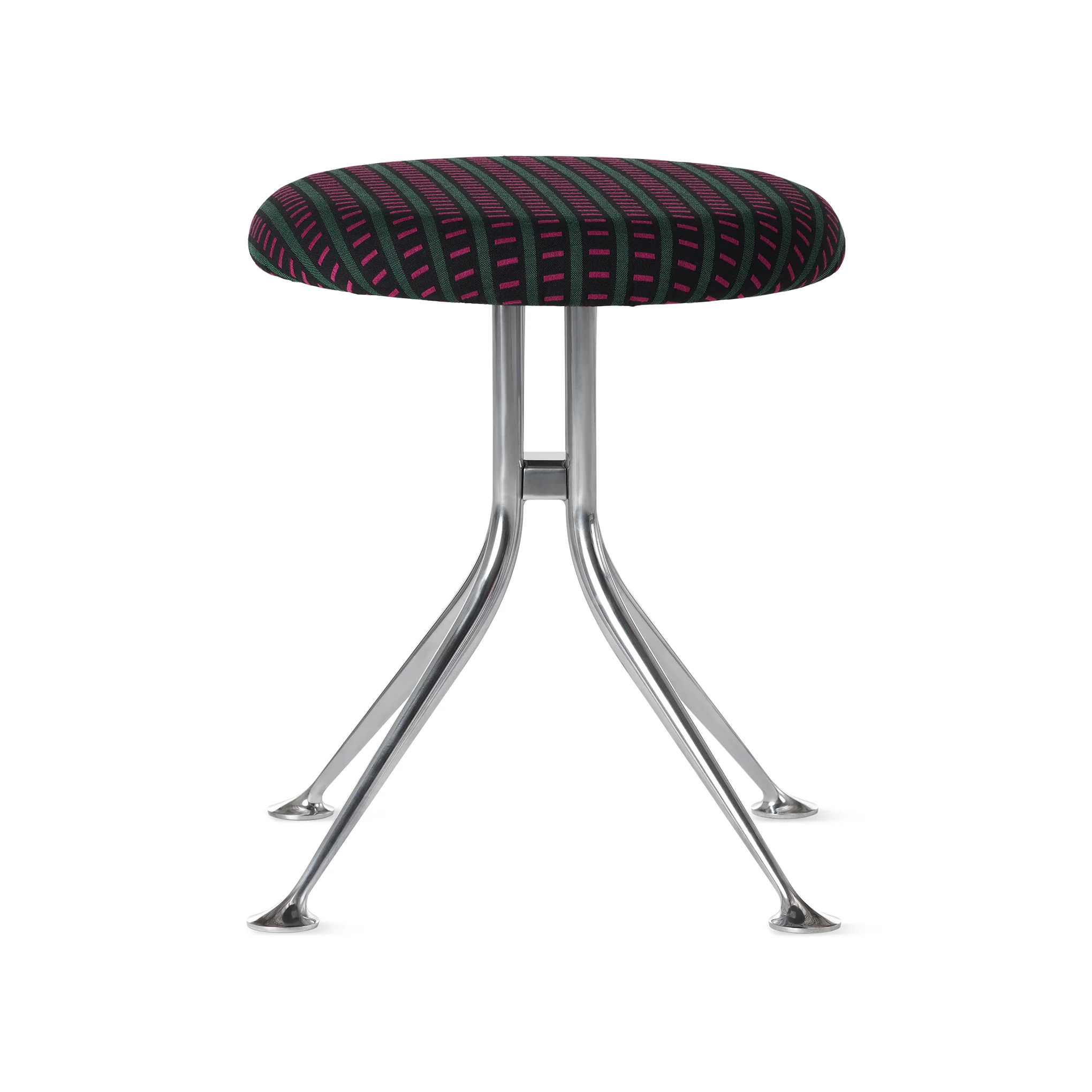 Alexander Girard Upholstered Stool from Herman Miller - Mexidot Pink/ Emerald