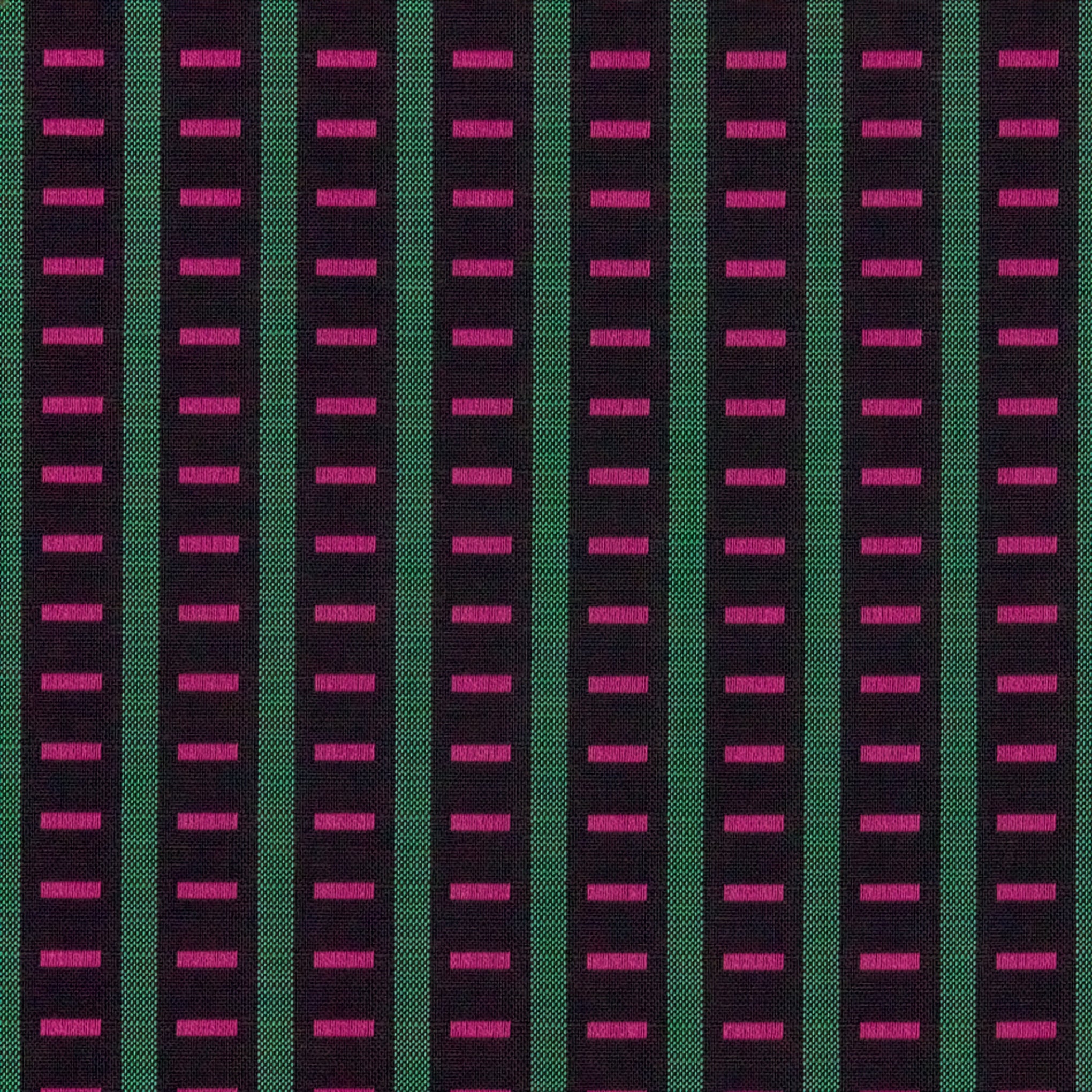 Alexander Girard Upholstered Stool from Herman Miller - Mexidot Pink/ Emerald - Image 3