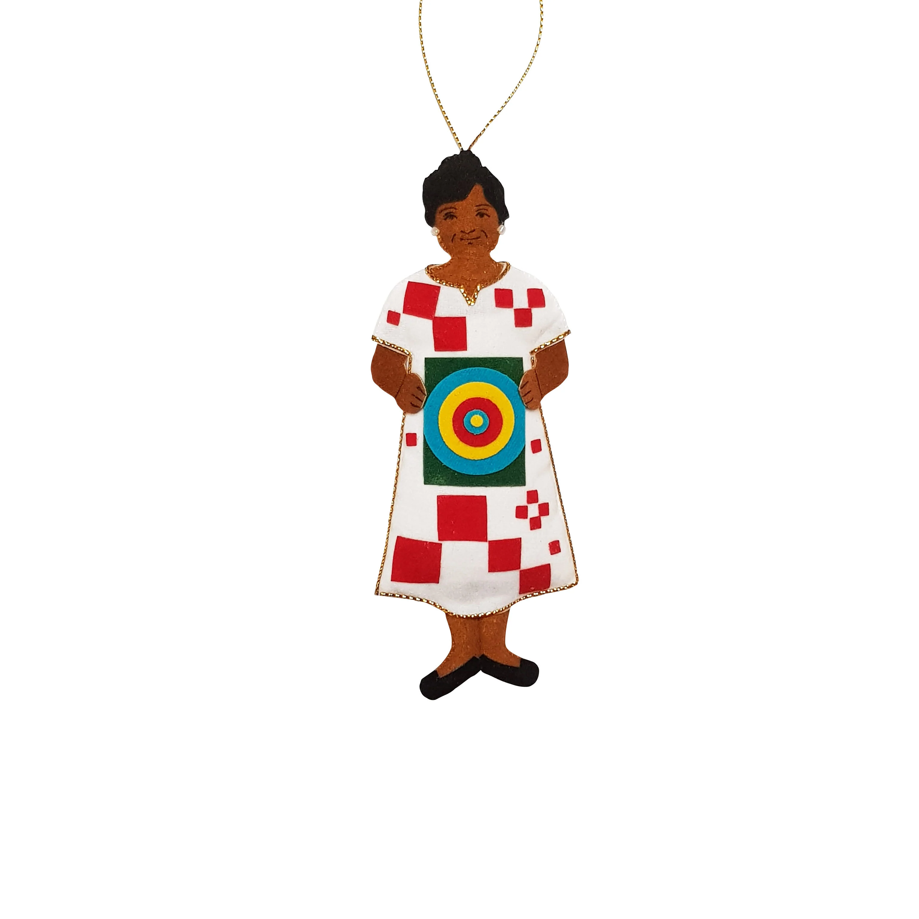 Alma Woodsey Thomas Embroidered Holiday Ornament