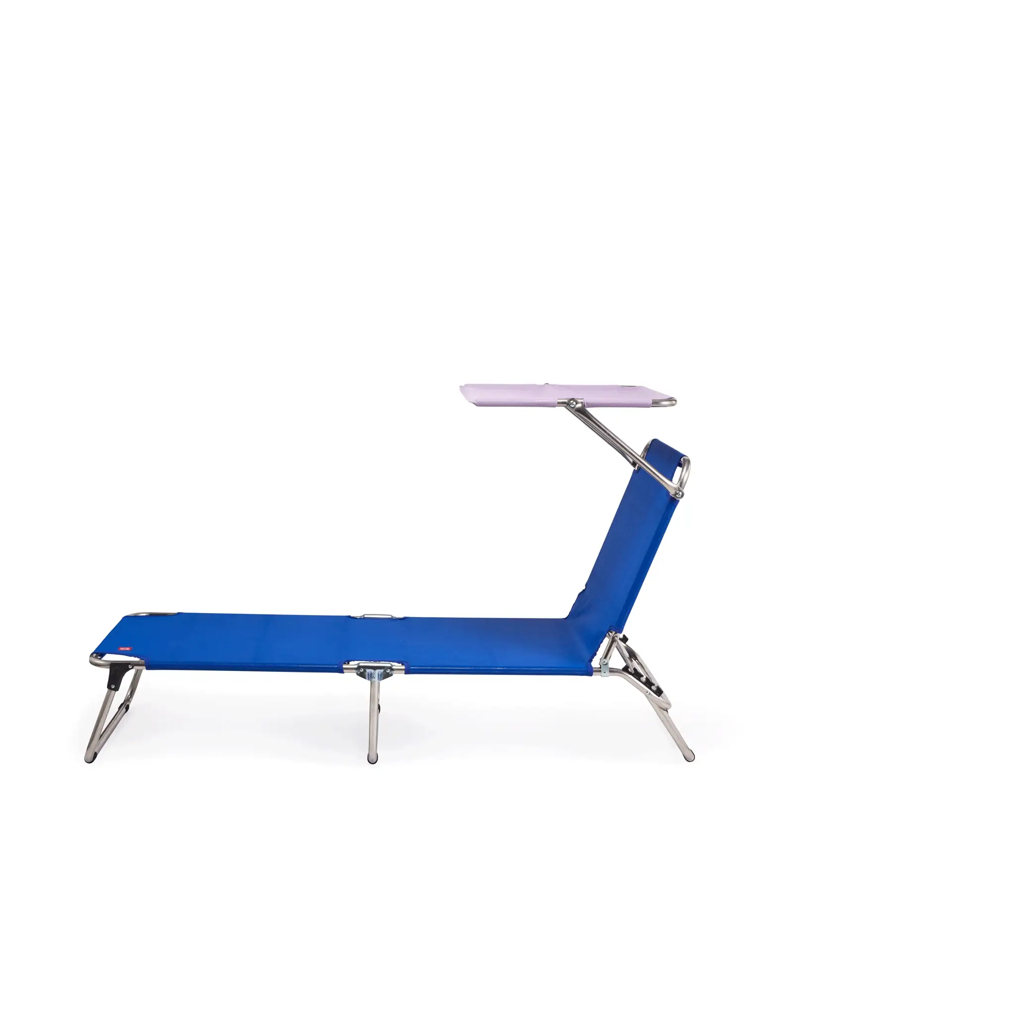 Amigo Outdoor Lounge Chair with Sun Shield - Navy/ Lilac - Image 3