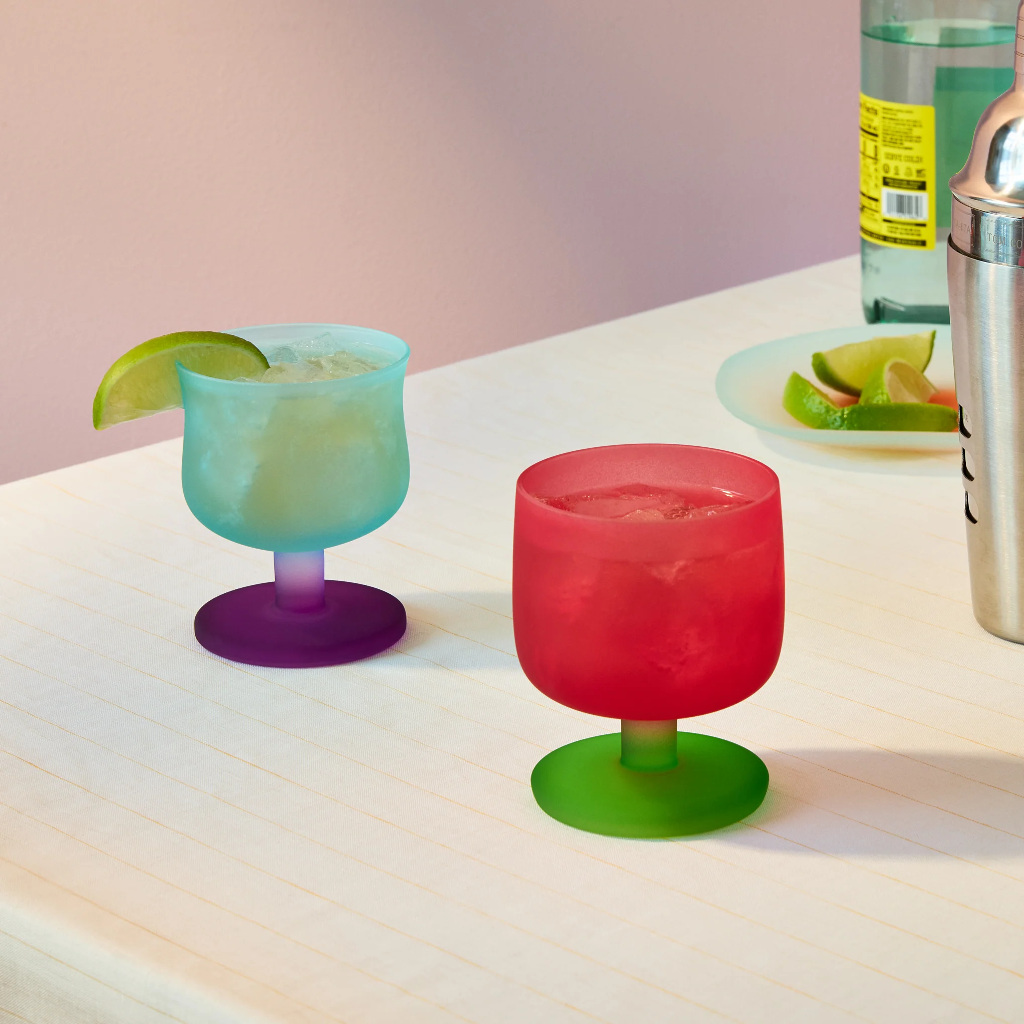 Theme Park Crystal Glass Stemware - Set of 2 - Neon Carousel - Image 2