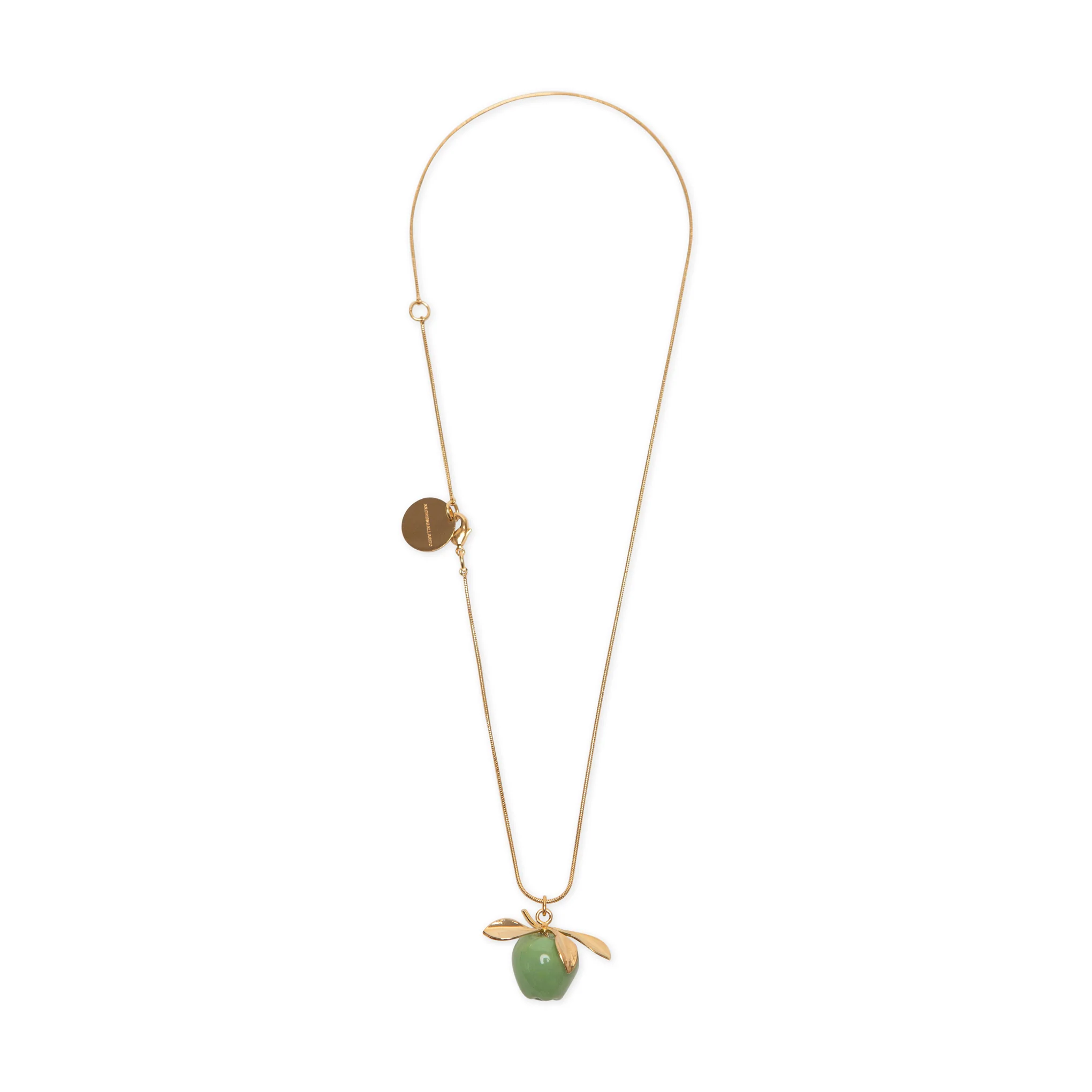 Andrés Gallardo Green Apple Stem Gold-Plated Necklace