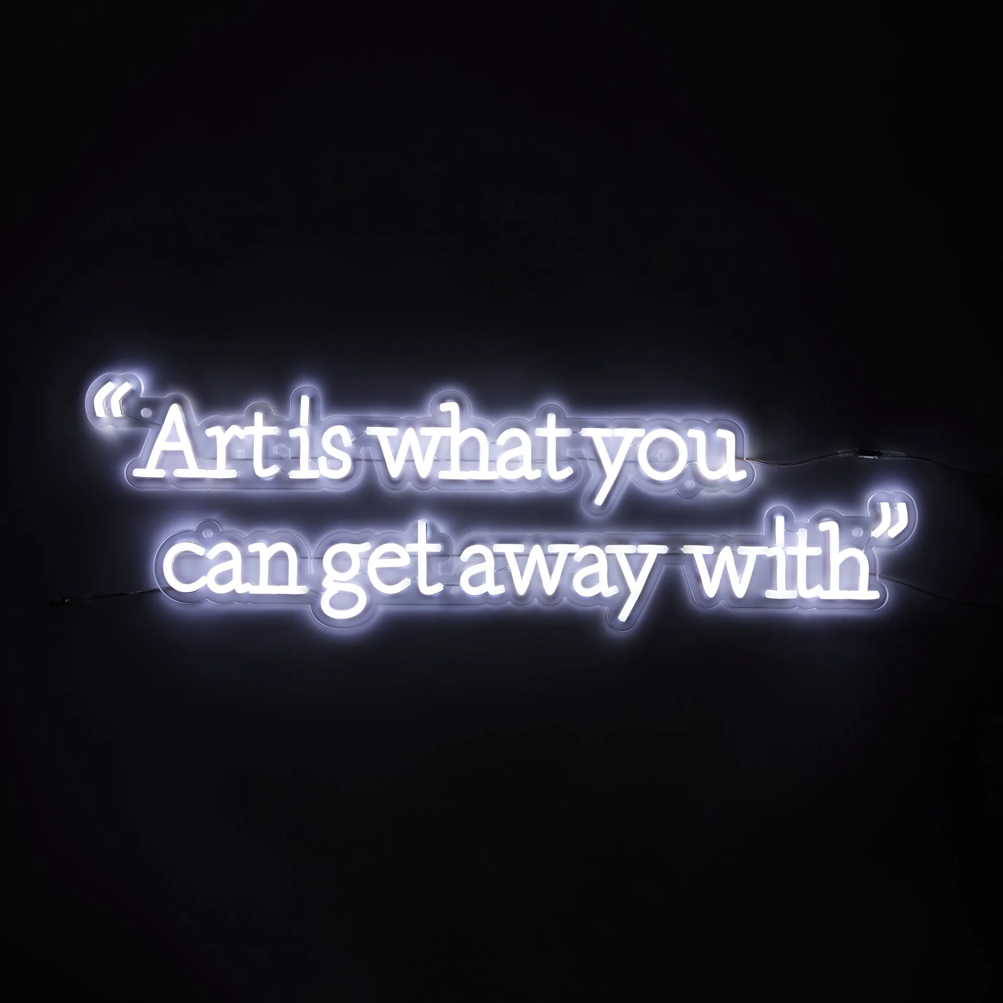 Andy Warhol Art Is What You Can Get Away With Quote Neon Sign - Image 2