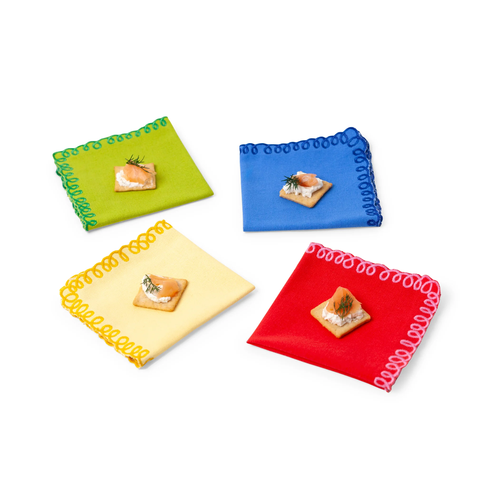 Areaware Doodle Lace Cotton Cocktail Napkins - Set of 4 - Image 3