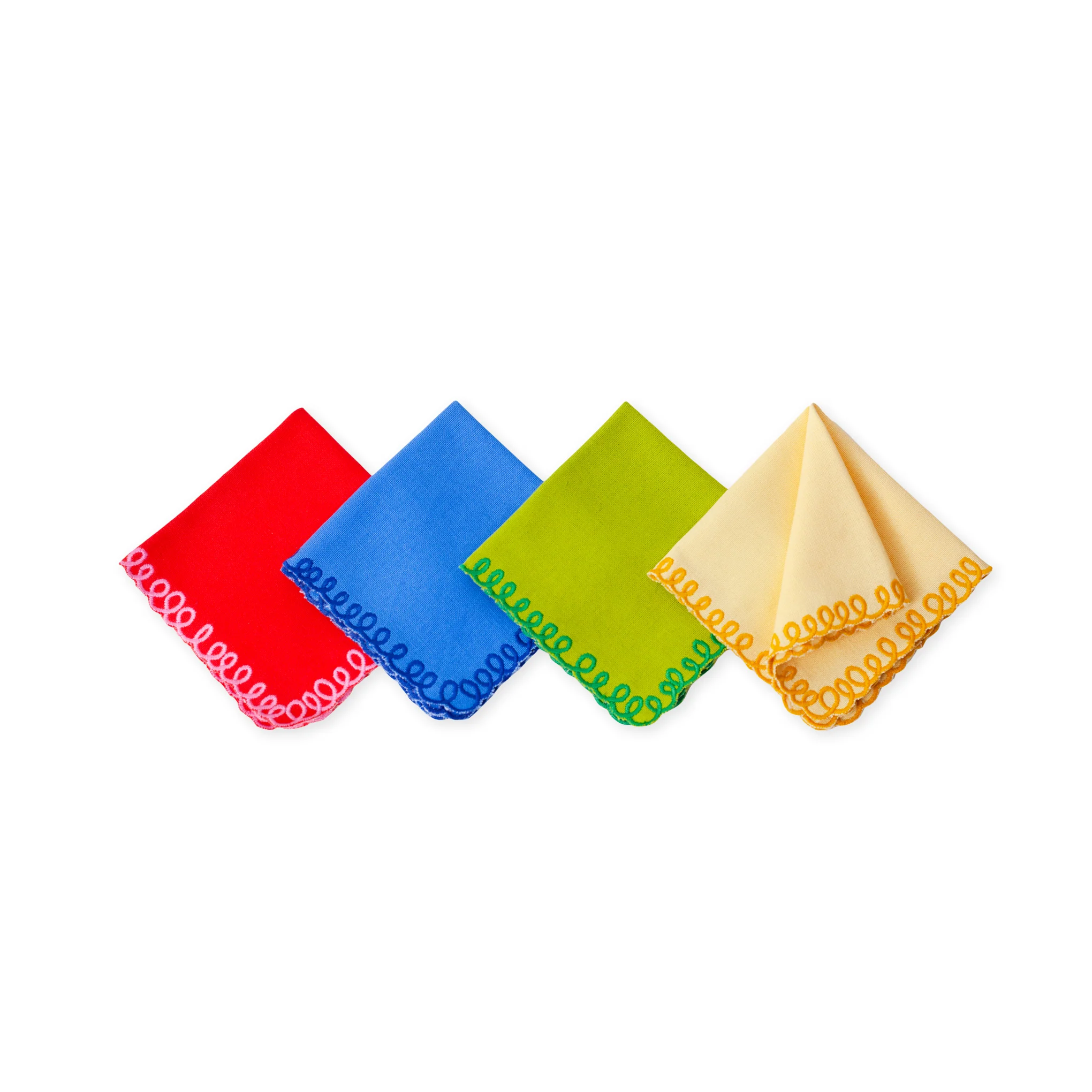Areaware Doodle Lace Cotton Cocktail Napkins - Set of 4 - Image 4