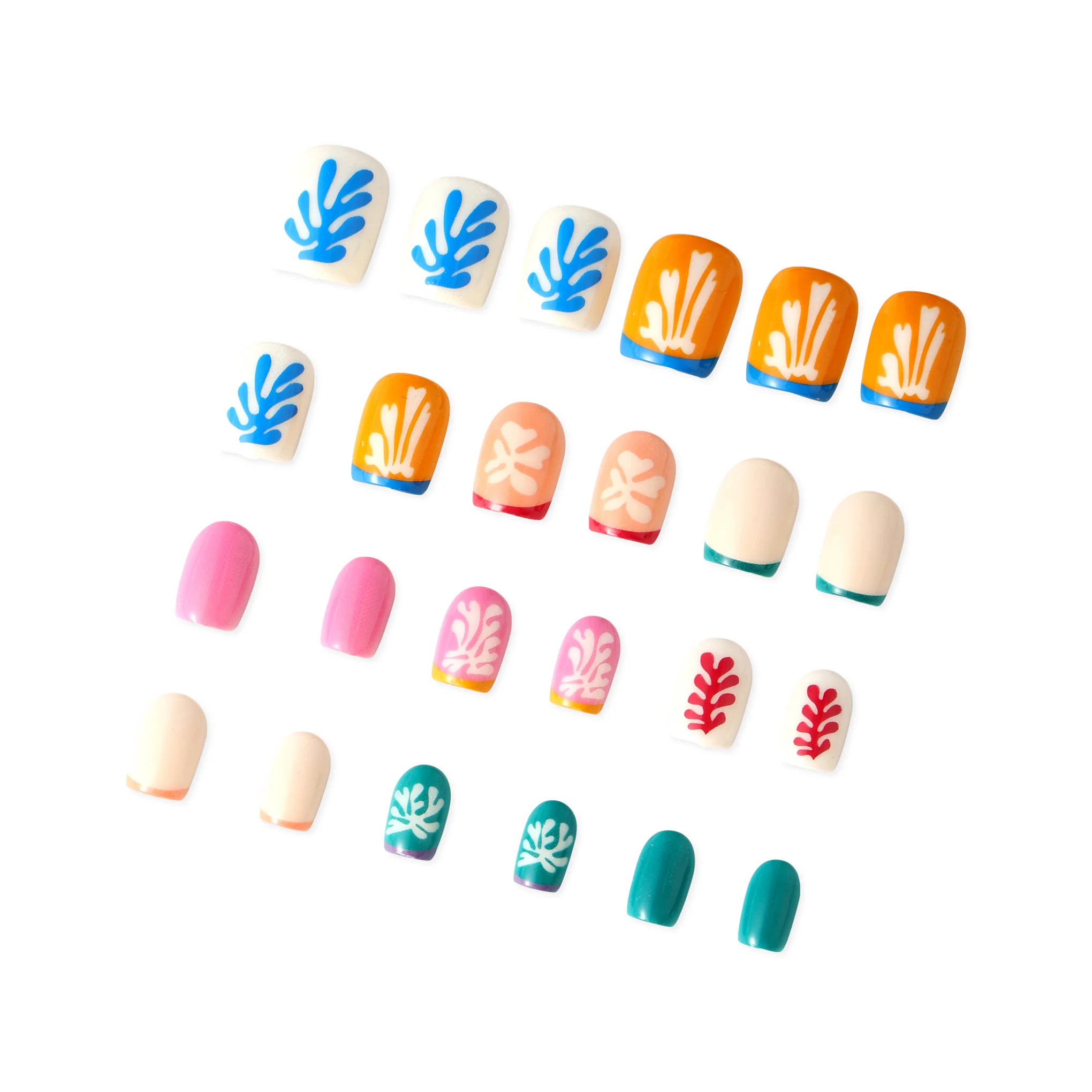 Artist Press-On Nails - Matisse Snow Flowers