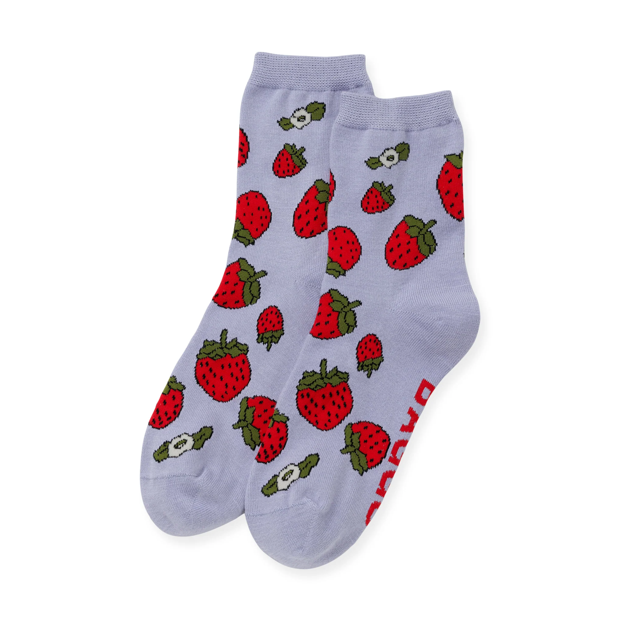 Baggu Crew Socks - Strawberry Blossom
