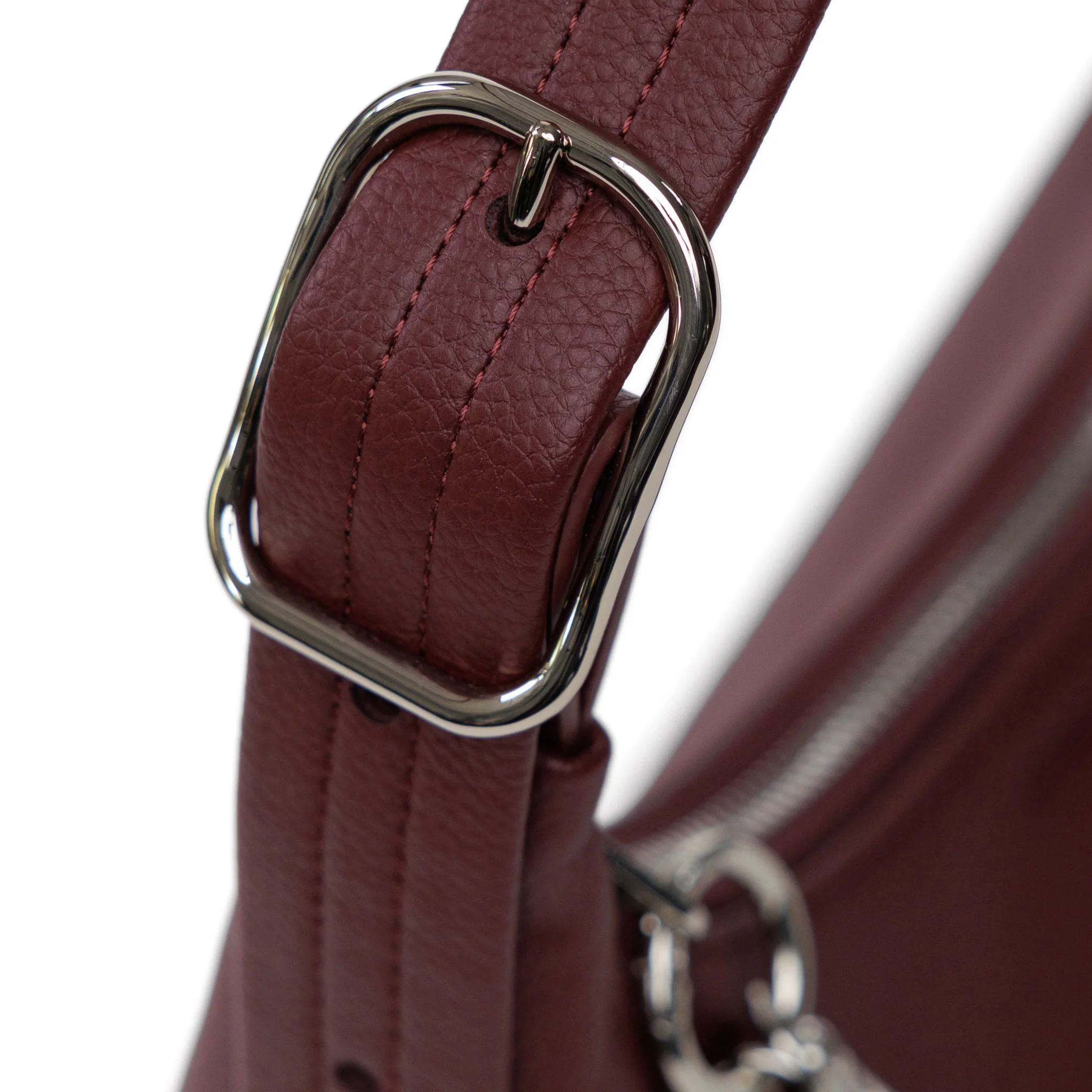 Baggu Recycled Leather Shoulder Bag - Mahogany - Image 5