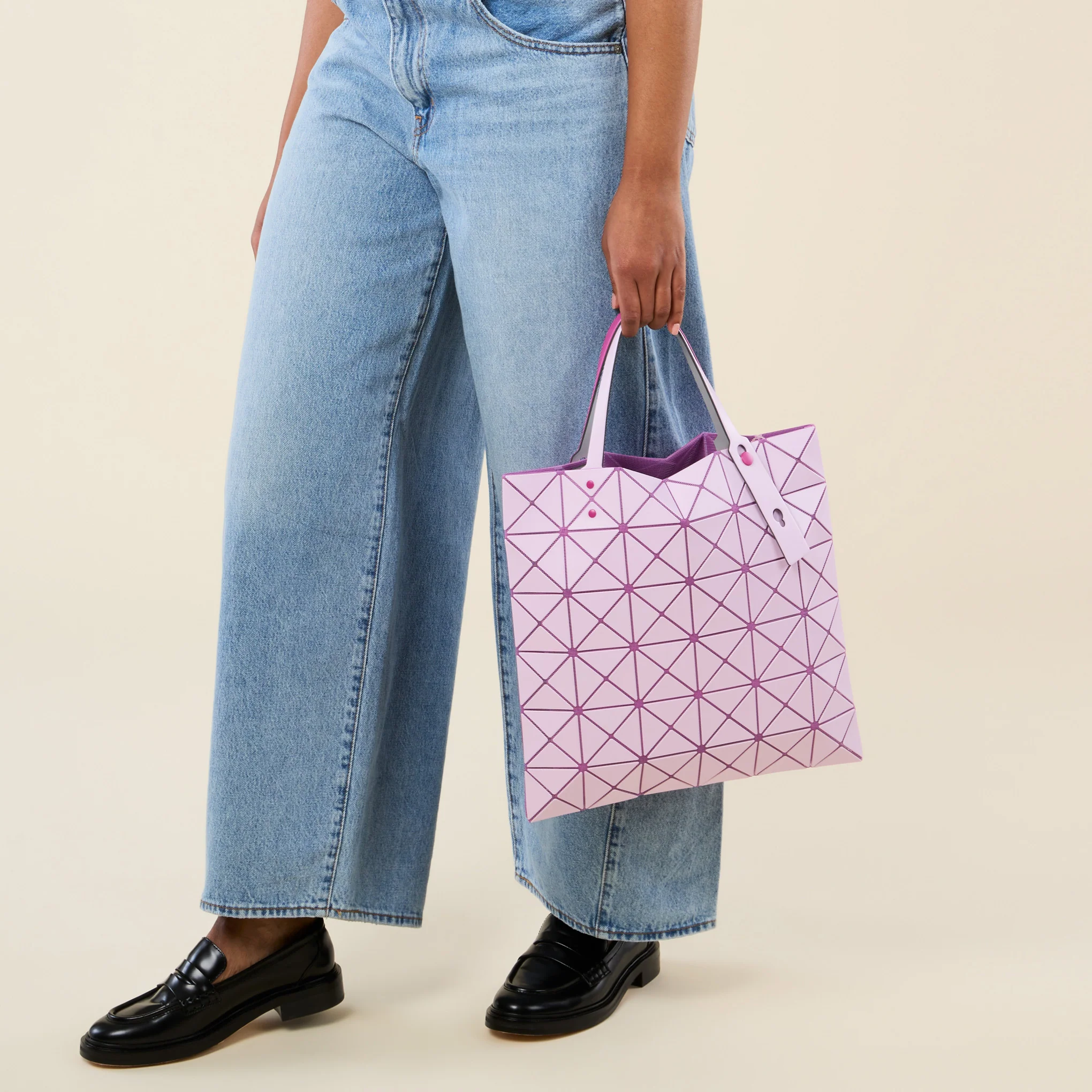 BAO BAO ISSEY MIYAKE Lucent Tote Bag - Magenta/ Light Magenta - Image 2