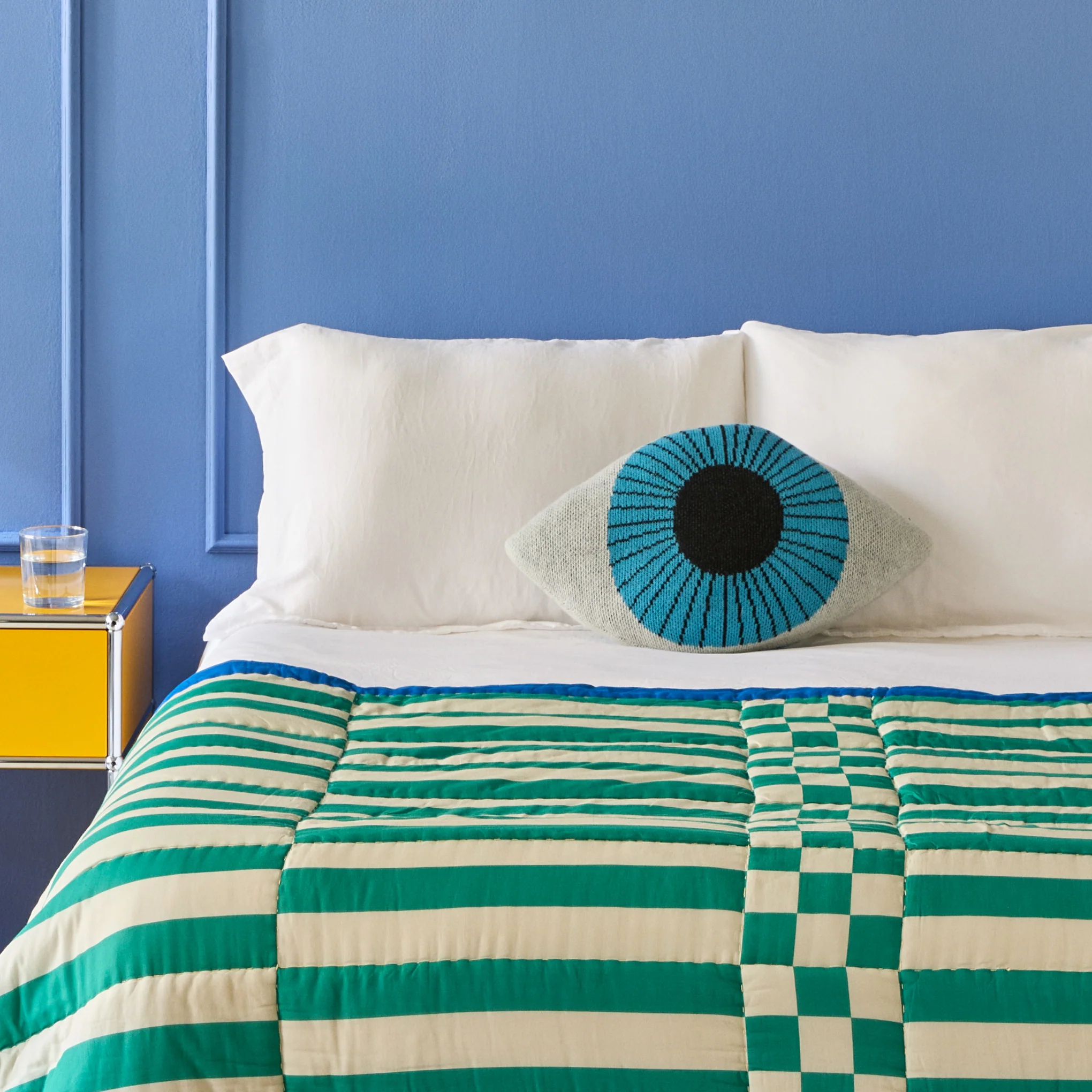 Blue Eye Lambswool Throw Pillow - Image 2