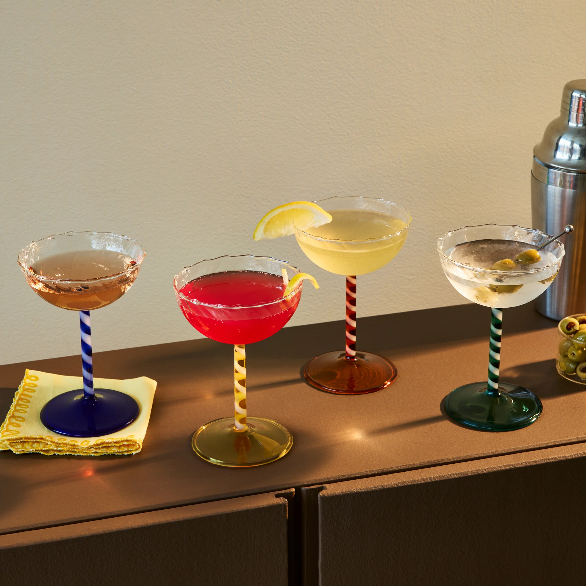 Candy Twist Glassware - Set of 4 - Coupe Set of 4 - Image 2