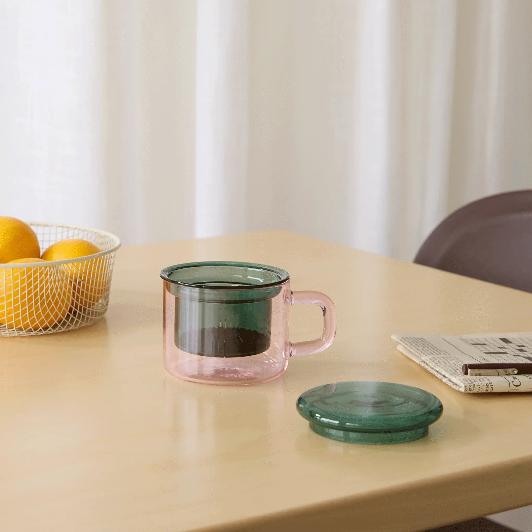 Chá for One Glass Brewer & Mug - Avocado - Image 2
