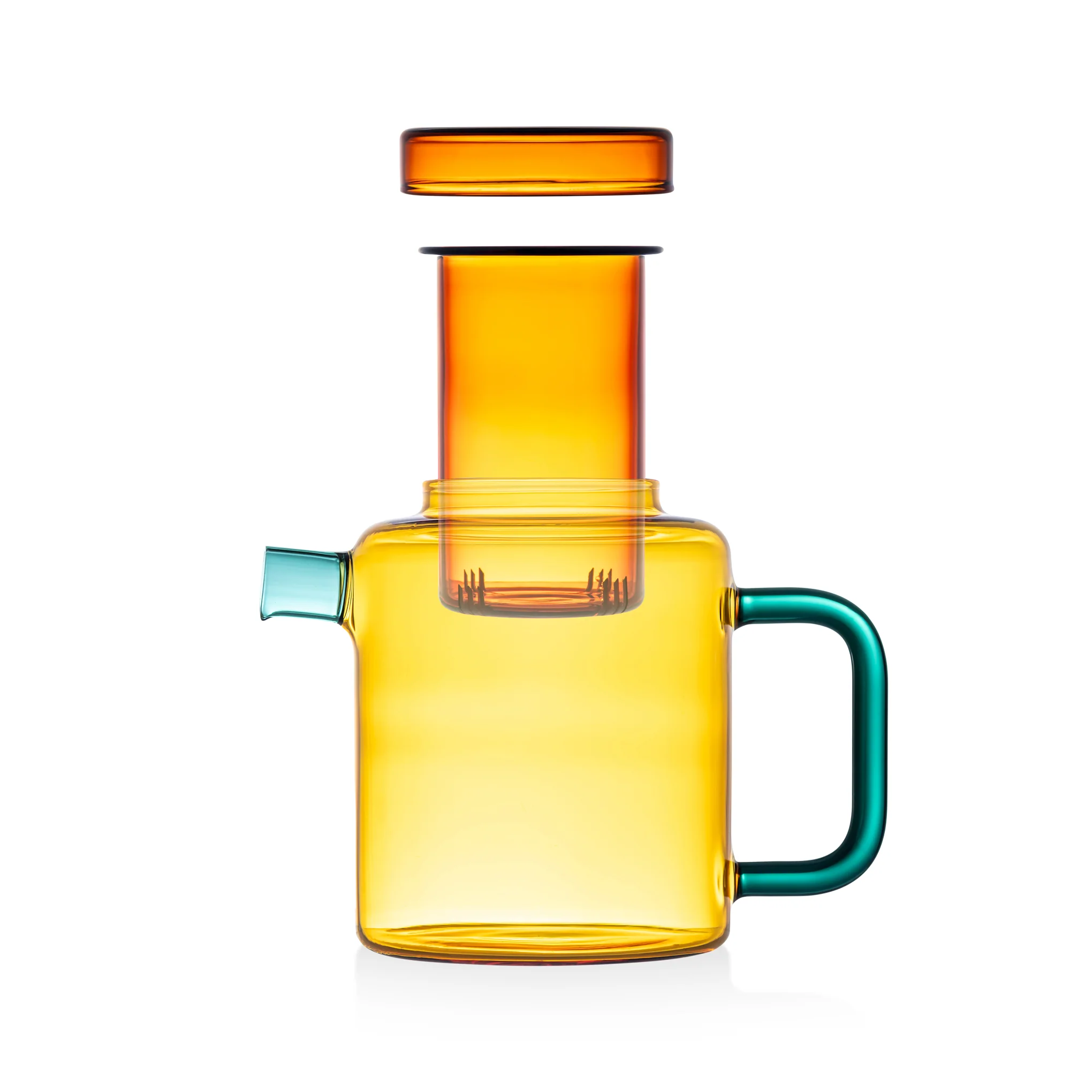 Chá Glass Brewer Teapot - Toffee/ Teal - Image 3