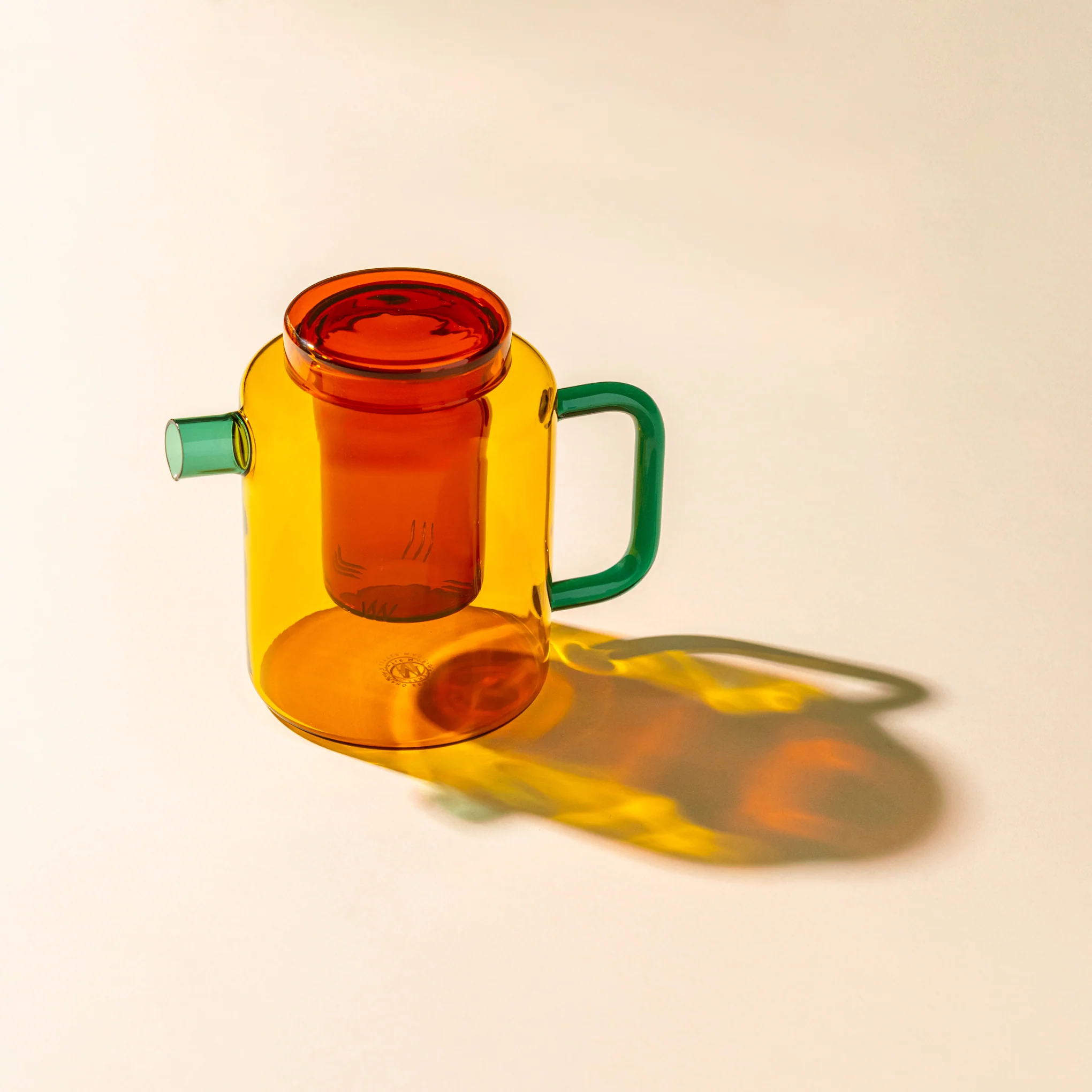 Chá Glass Brewer Teapot - Toffee/ Teal - Image 4