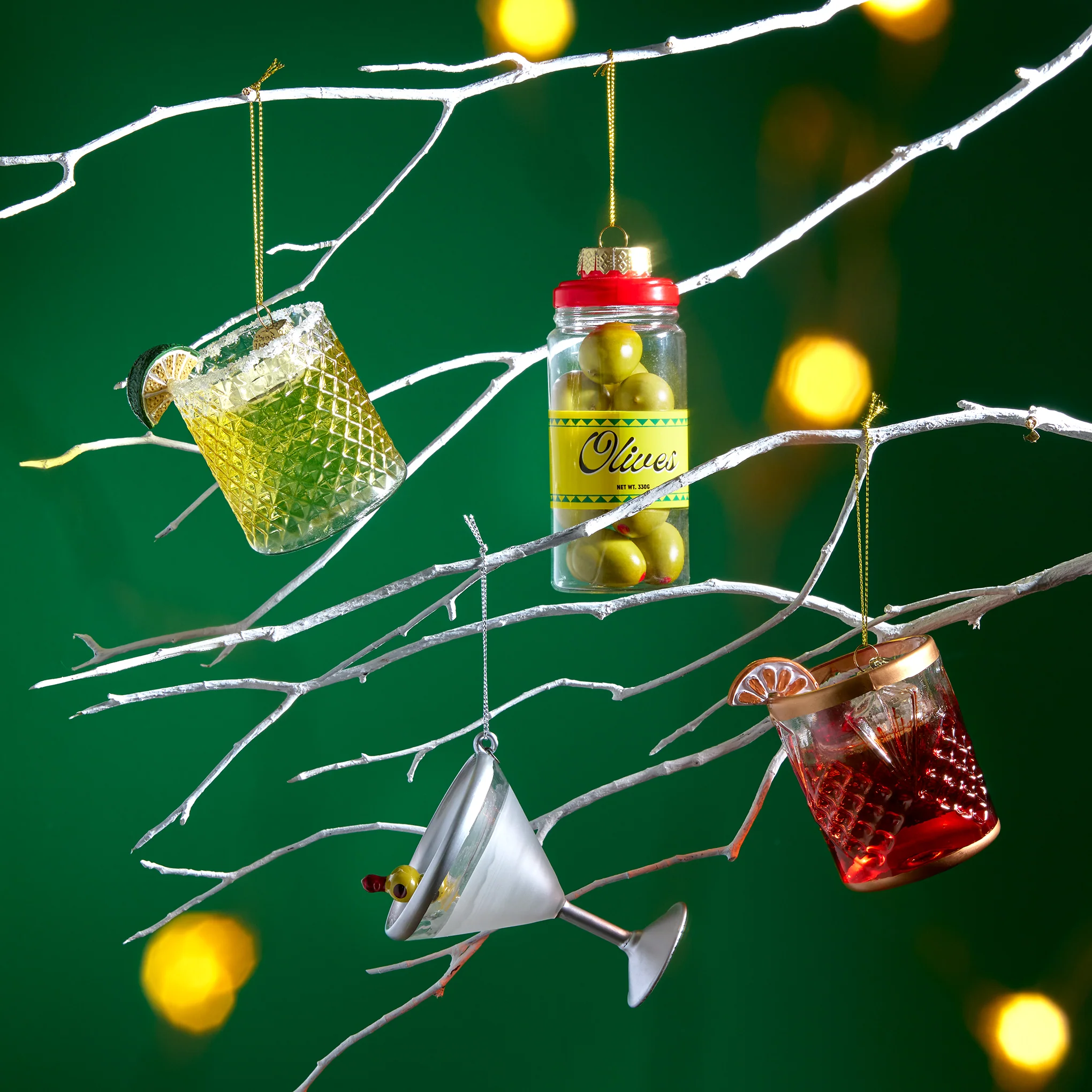 Cocktail Glass Holiday Ornament - Margarita - Image 2