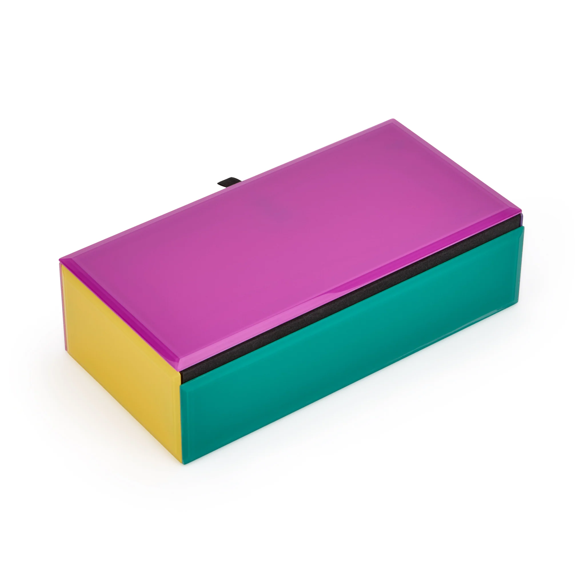 Colorblock Glass Jewelry Box - Pink Multi - Image 5