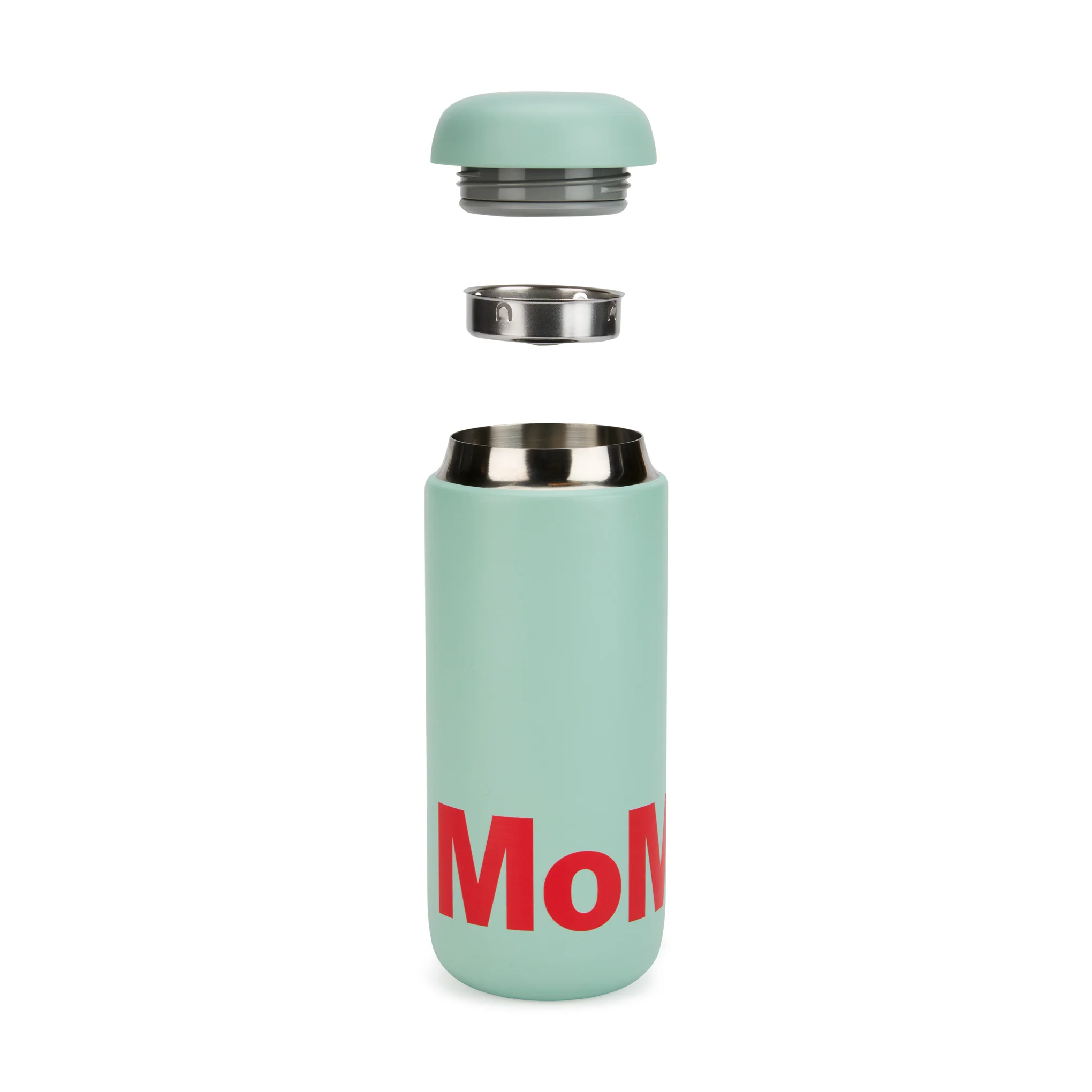 Colorful MoMA Insulated Travel  Mug - Mint/ Red - Image 4