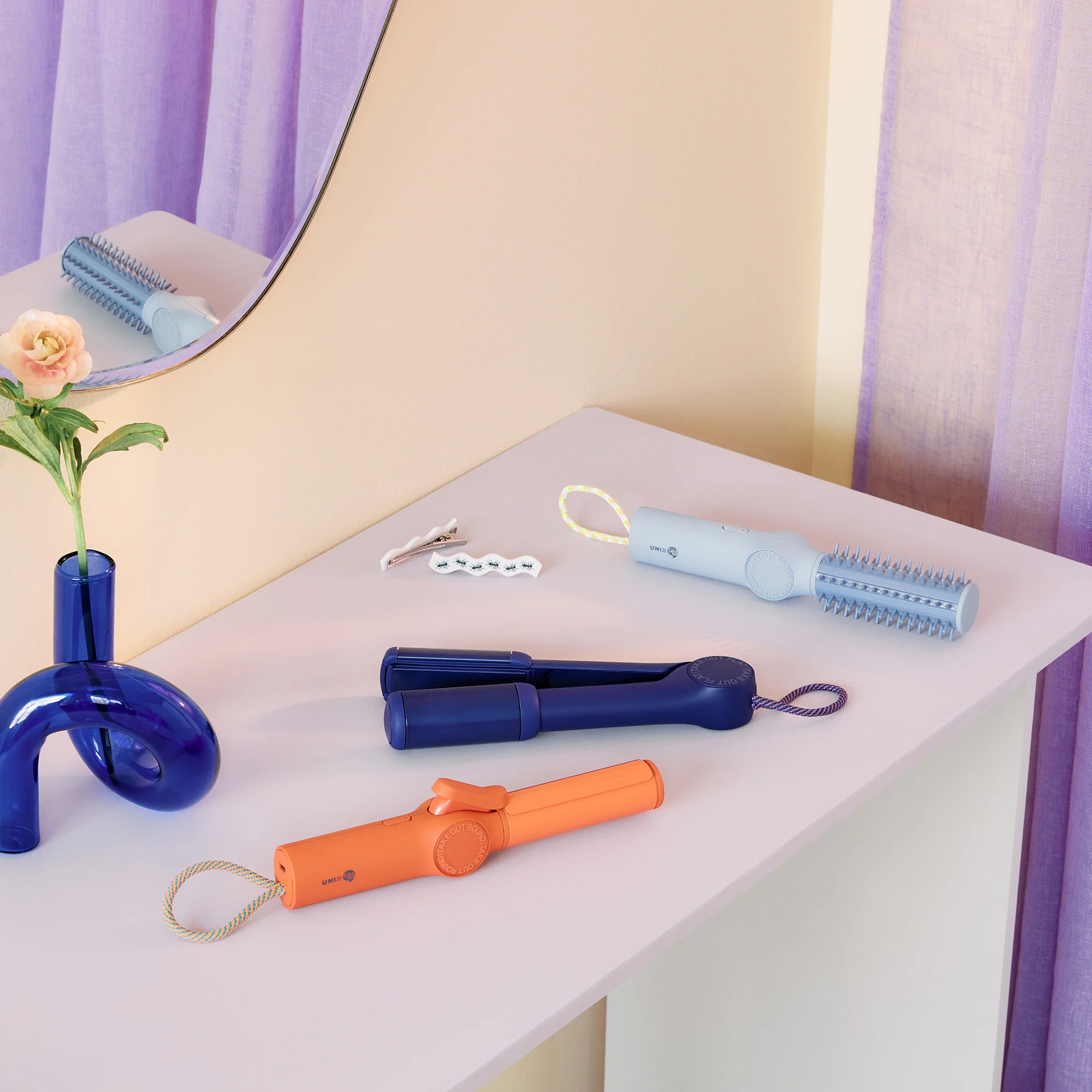 Compact Ceramic Hair Styling Tool - Coral - Image 2