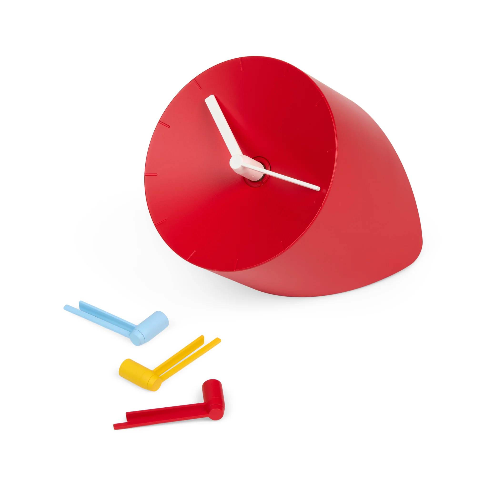 Corner Desk Clock - Red - Image 5