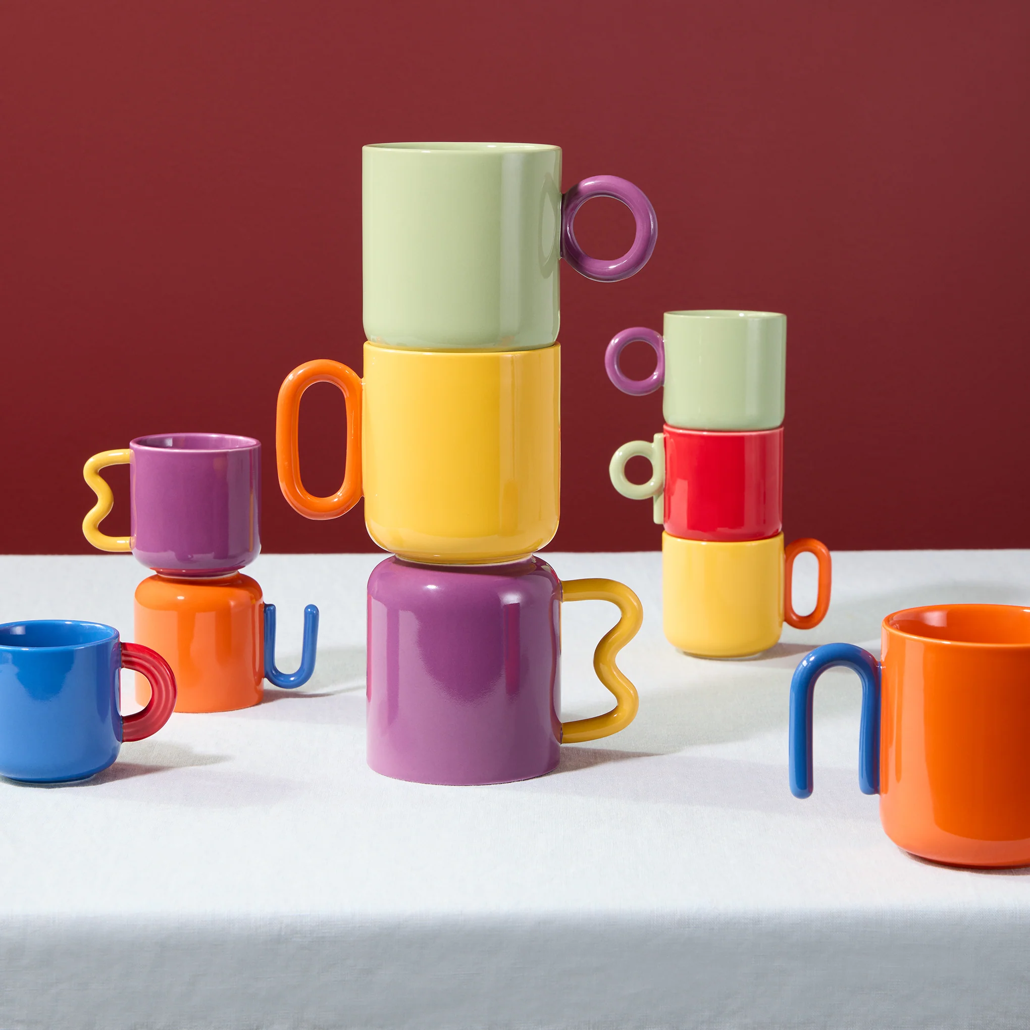 Creative Porcelain Mugs & Espresso Cups - Espresso Cup Set of 6 - Image 4