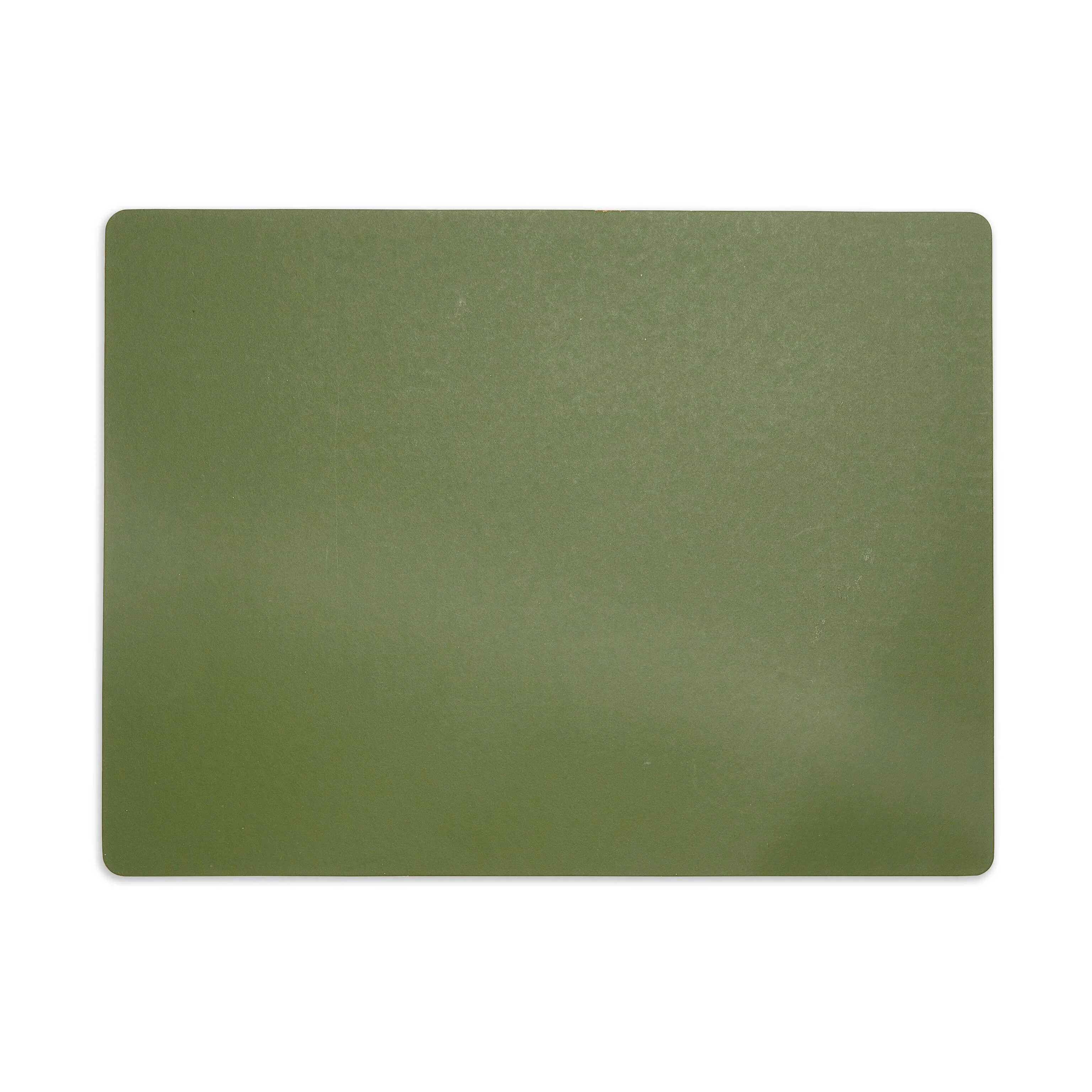 Dual-Sided Recycled Leather Placemat - Green/ Black