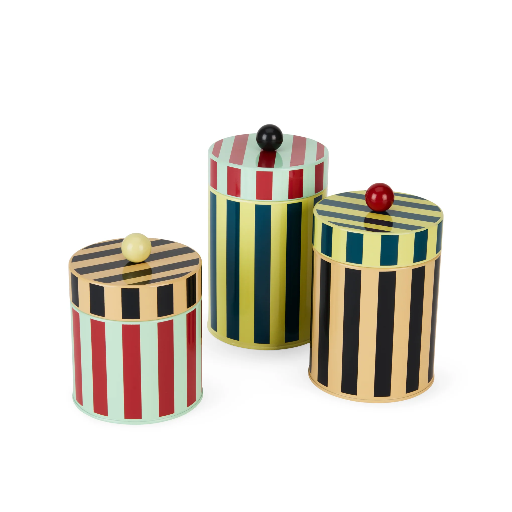 Dusen Dusen Striped Canister - Red/Blue - Image 6