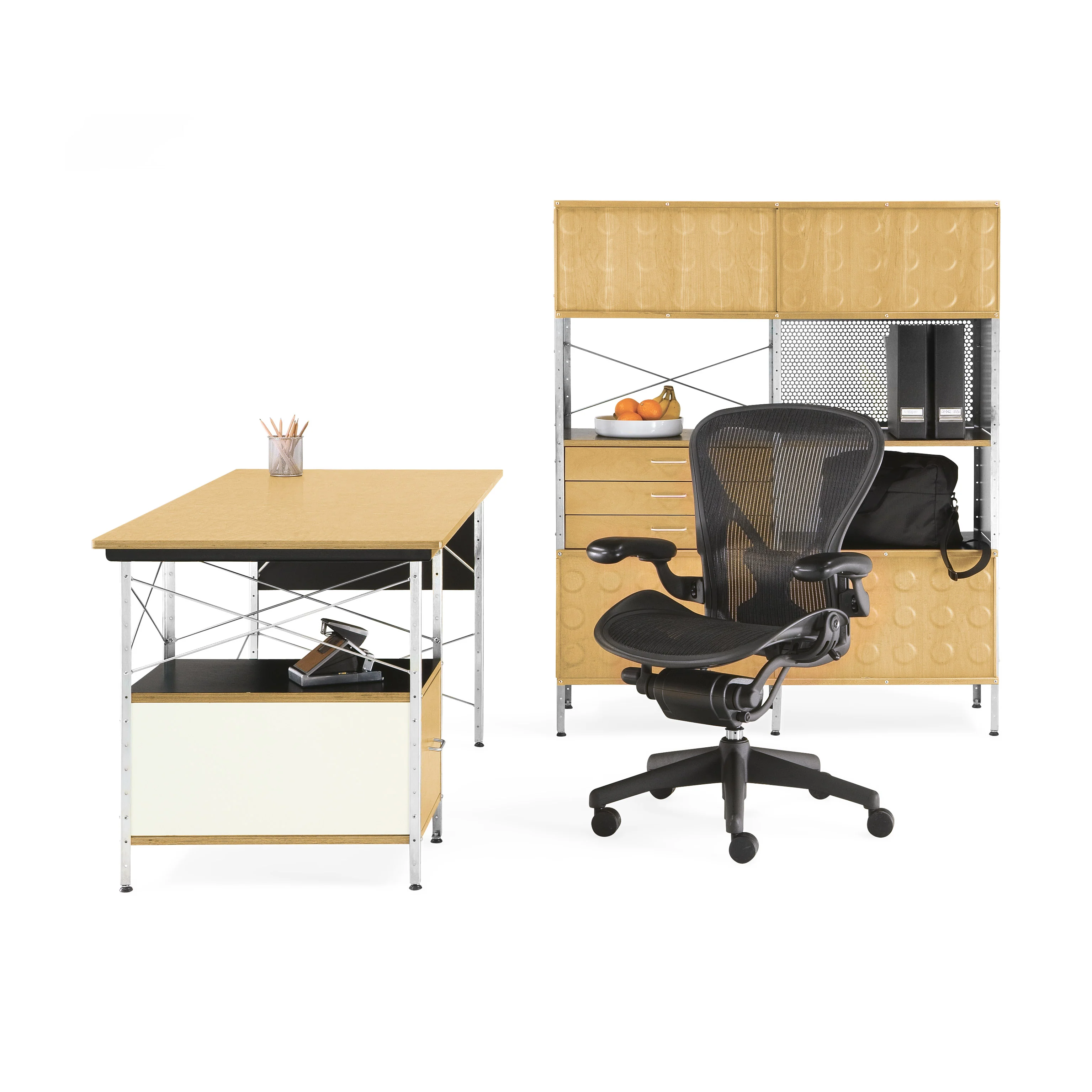 Eames Desk from Herman Miller - Red/ Blue - Image 7