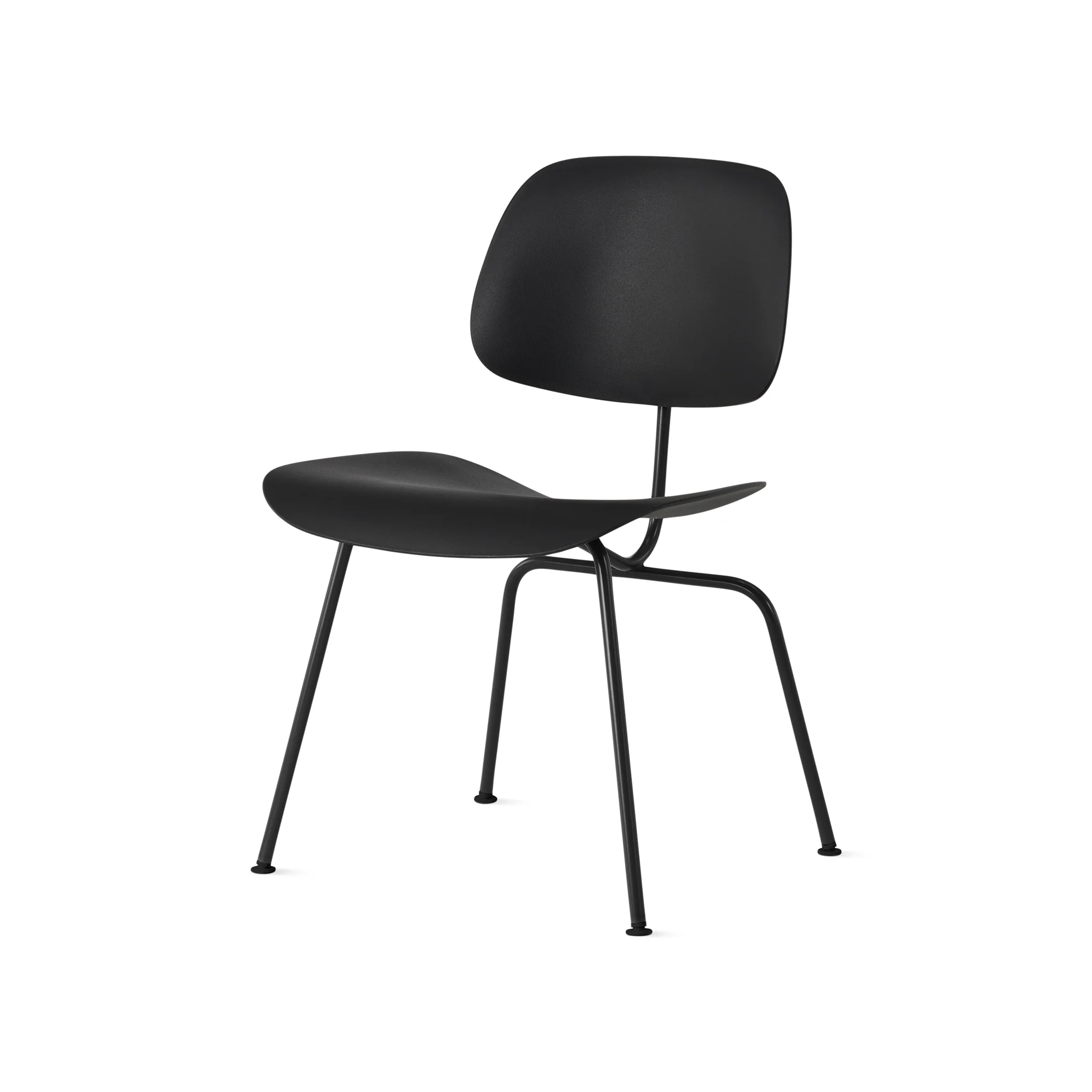 Eames EC-127 Molded Recycled Plastic Dining Chair from Herman Miller - Black/ Black