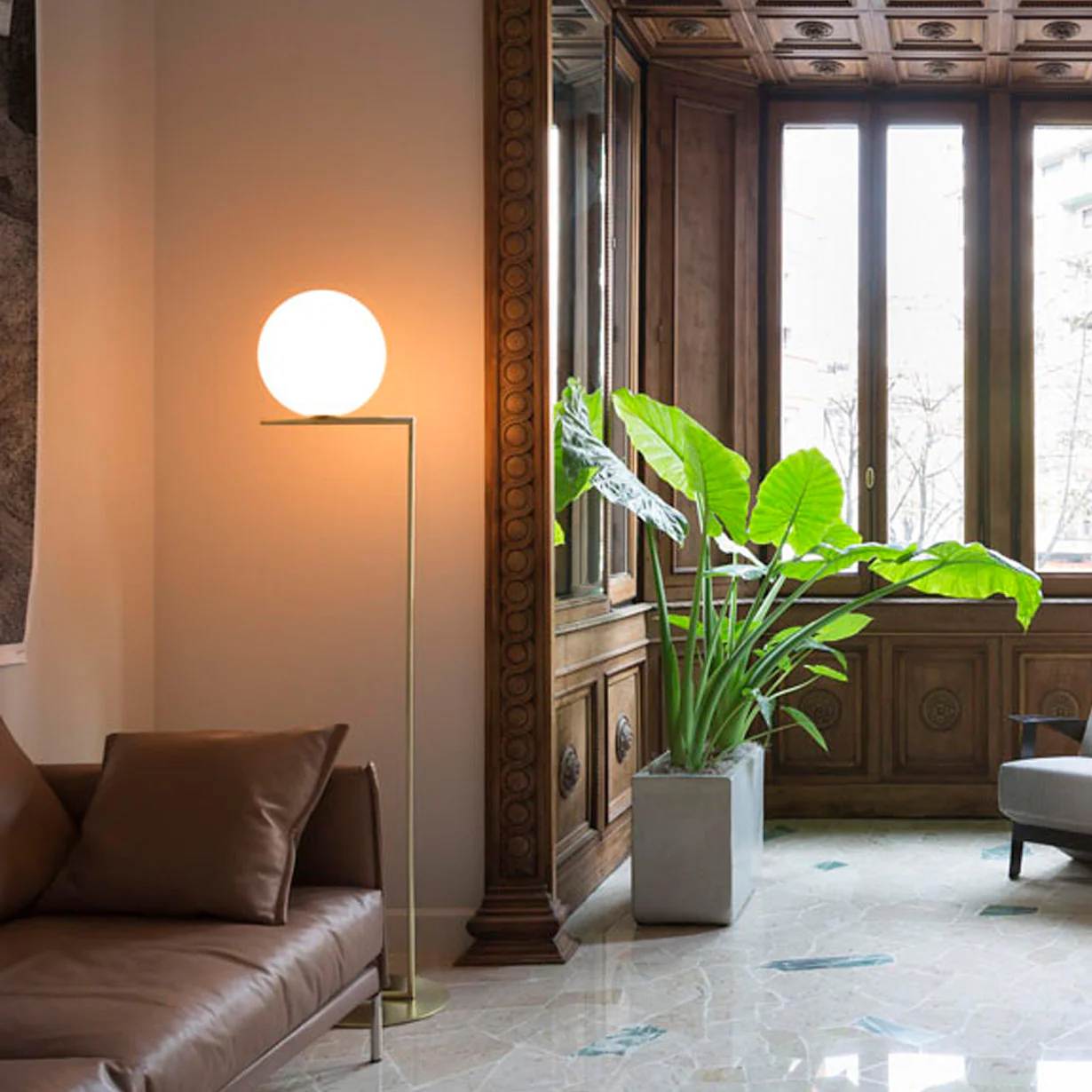 Flos IC F1 Floor Lamp, Brass - Small - Image 6