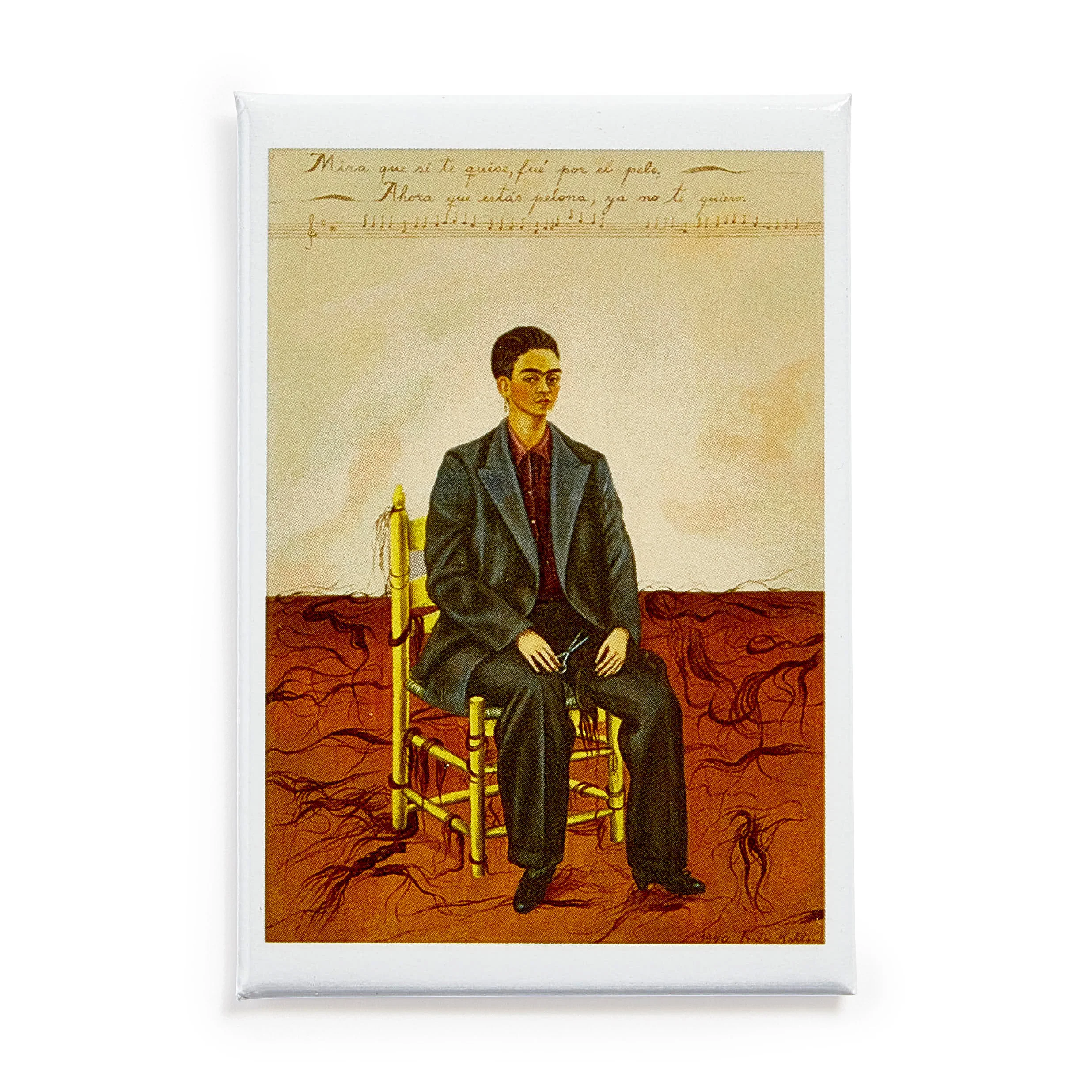 Frida Kahlo: Self-Portrait with Cropped Hair Magnet