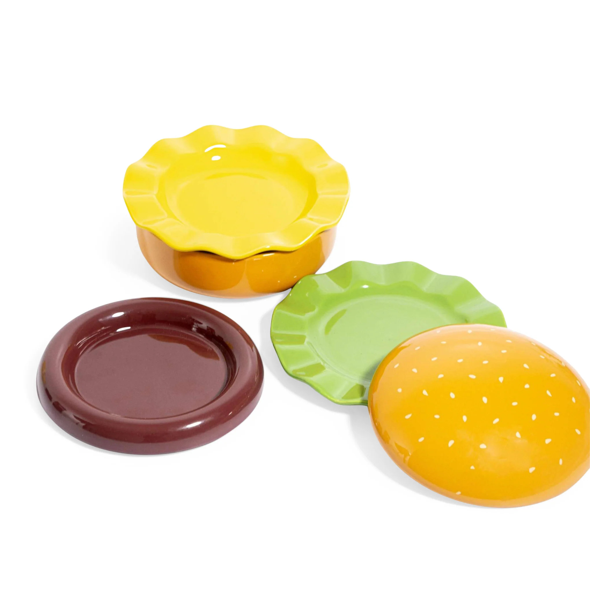 Hamburger Ceramic Stacking Plate Set - Image 3