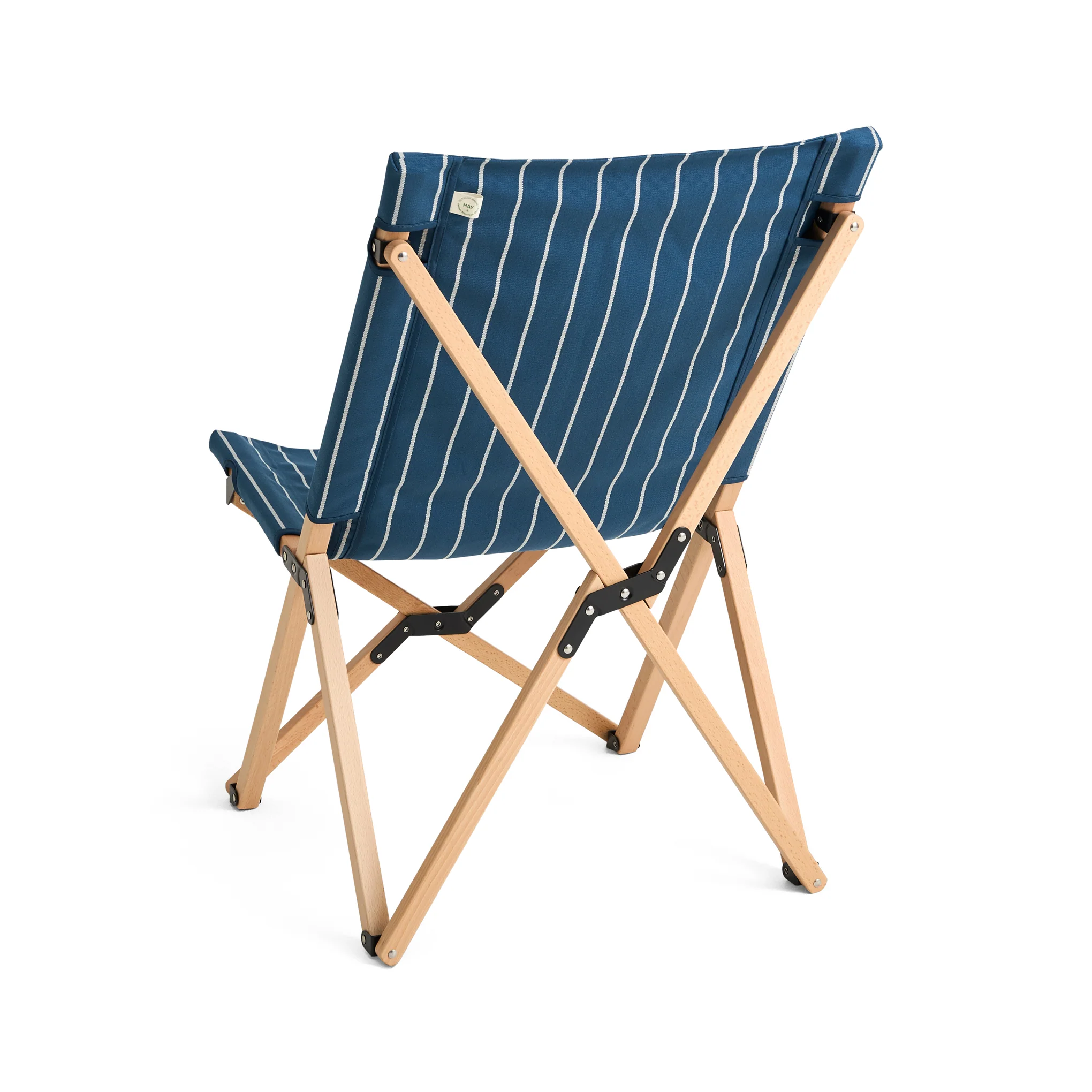 HAY Outdoor Market by Jasper Morrison Shop Folding Chair - Blue/ Beige - Image 6