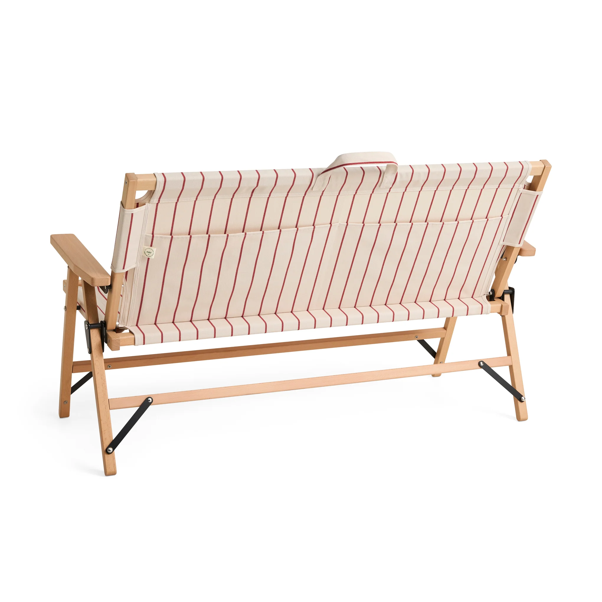 HAY Outdoor Market by Jasper Morrison Shop Folding Sofa - Beige/ Red - Image 5
