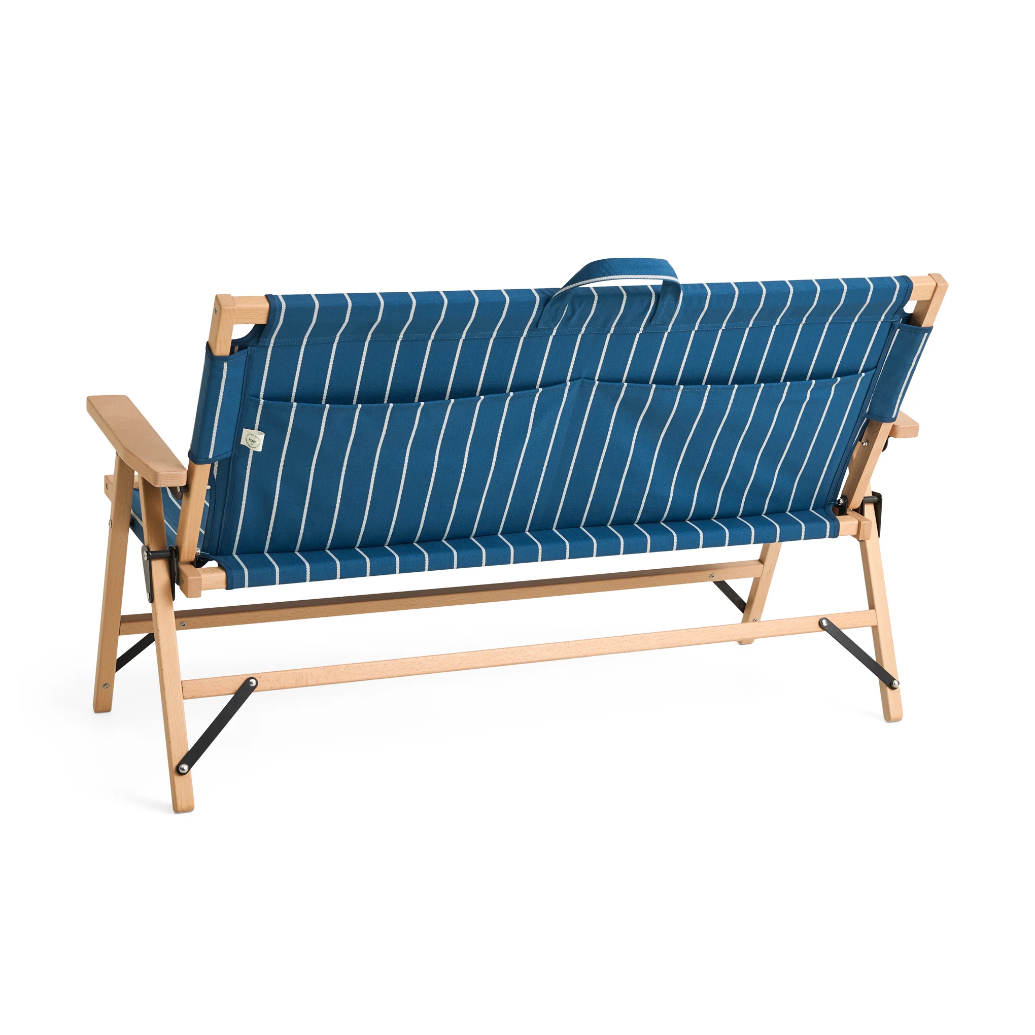 HAY Outdoor Market by Jasper Morrison Shop Folding Sofa - Blue/ Beige - Image 3