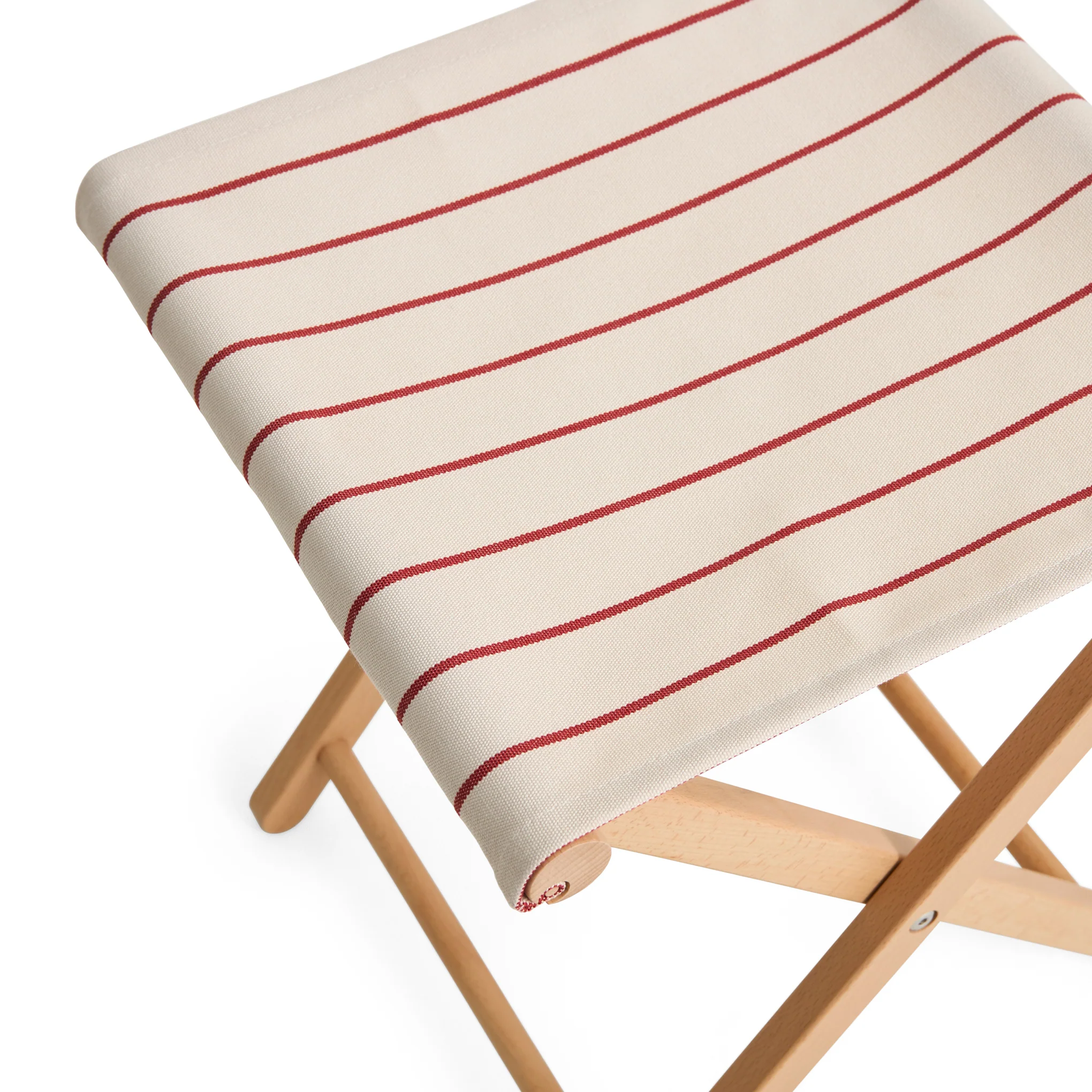 HAY Outdoor Market by Jasper Morrison Shop Folding Stool - Beige/ Red - Image 5