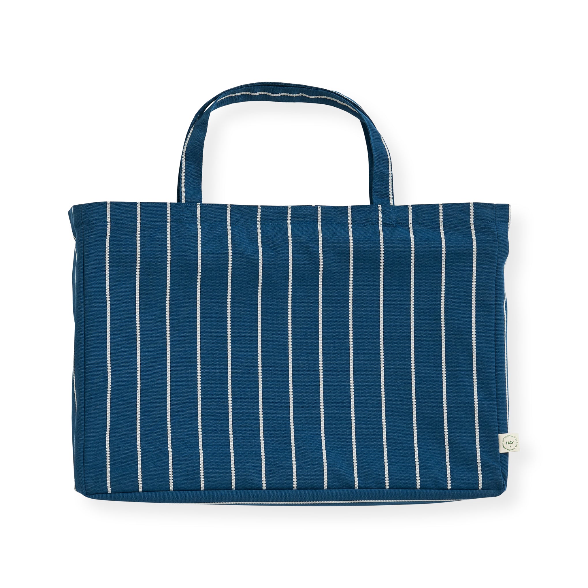 HAY Outdoor Market by Jasper Morrison Shop Folding Stool - Blue/ Beige - Image 7