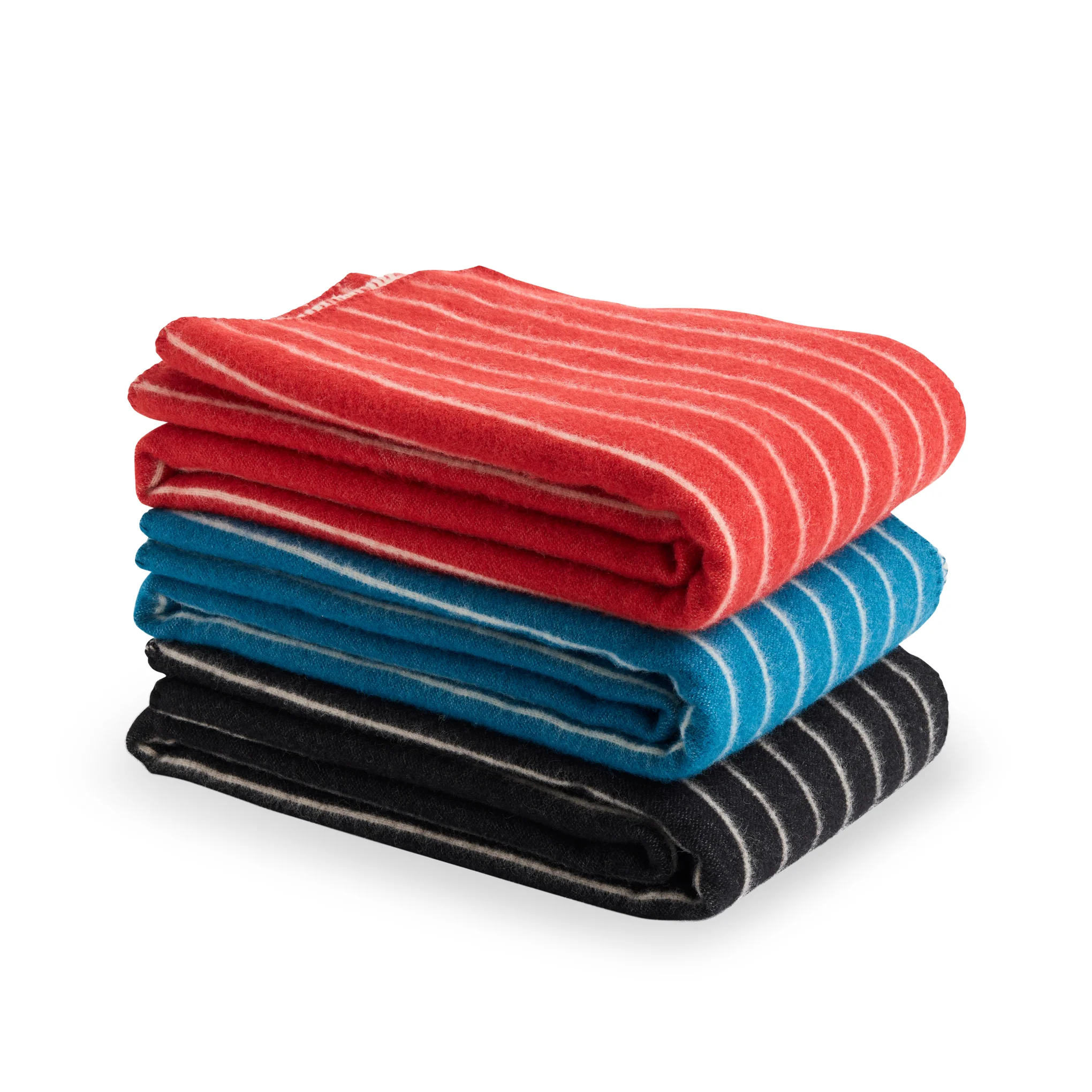 HAY Outdoor Market by Jasper Morrison Shop Reversible Wool Throw - Black/ Beige - Image 3