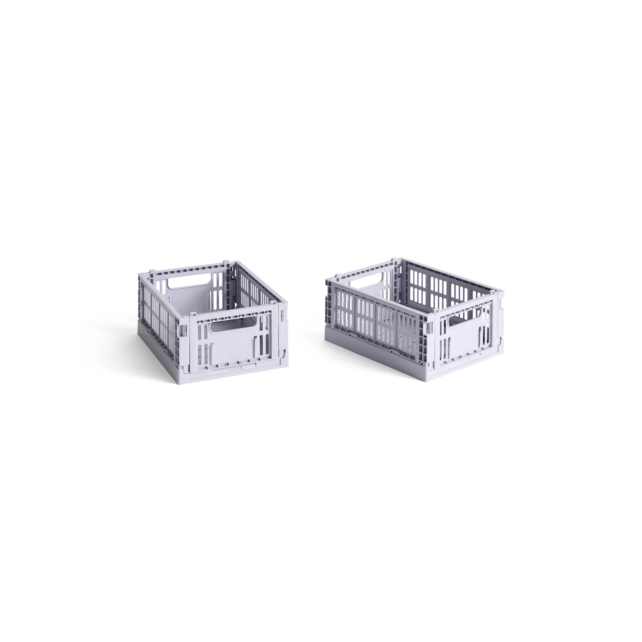 HAY Recycled Plastic Collapsible Color Crate - Lavender - Image 7