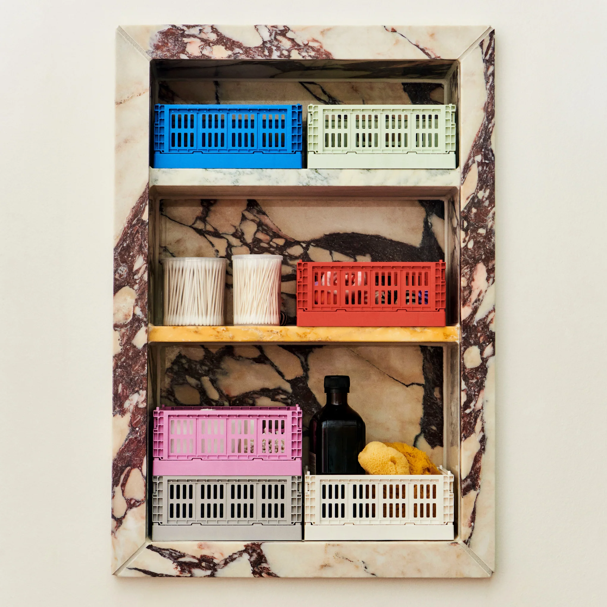 HAY Recycled Plastic Collapsible Color Crate - Mint - Image 9