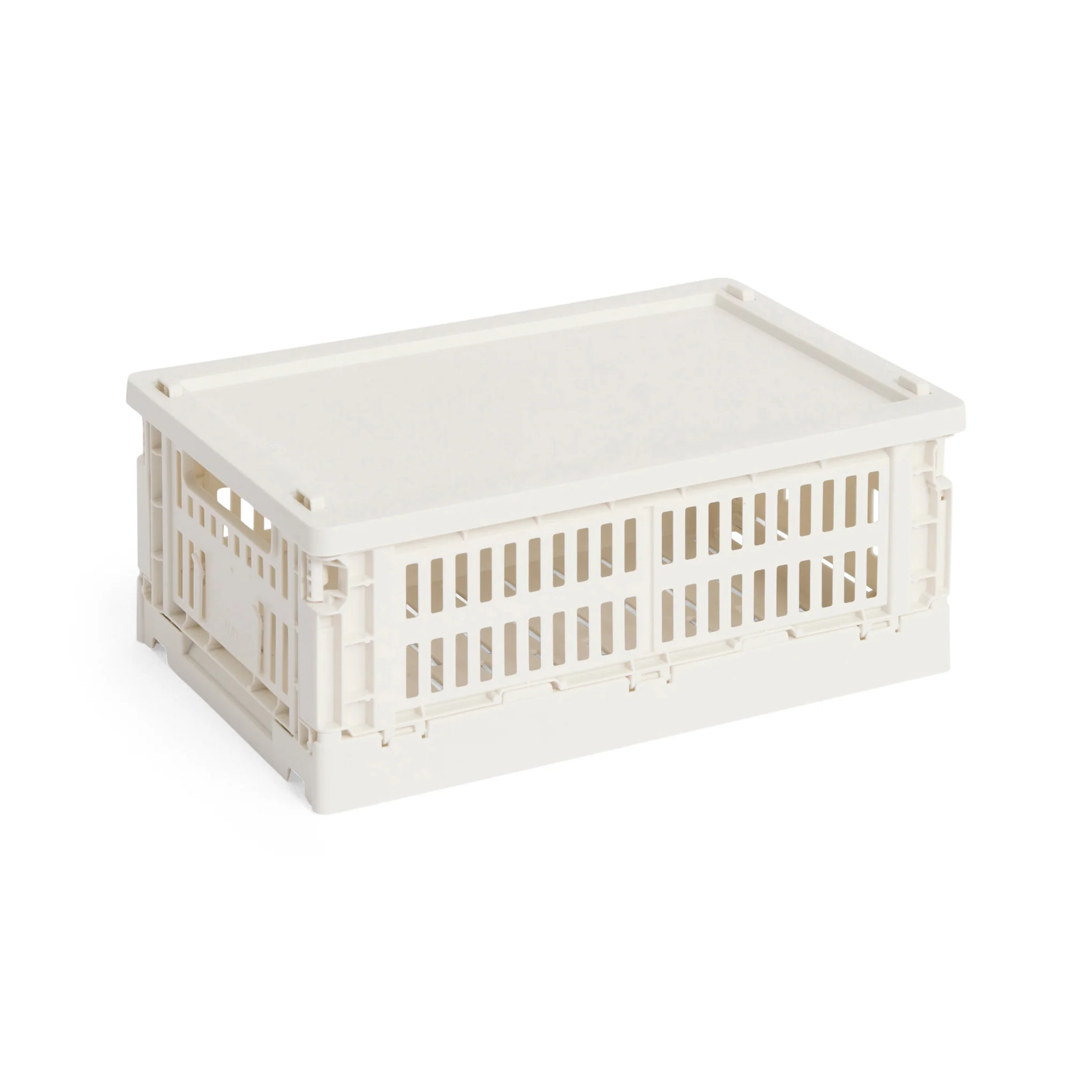 HAY Recycled Storage Bin Collapsible Plastic Lid - Off White - Image 6