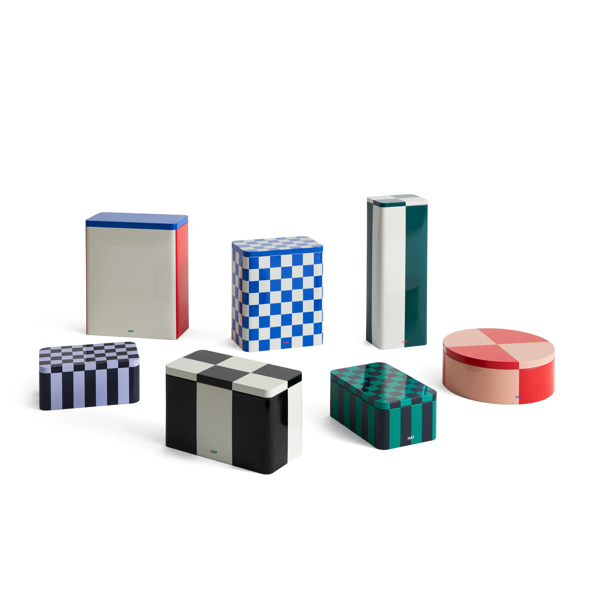 HAY Tin Container - Blue/ Off White - Image 9