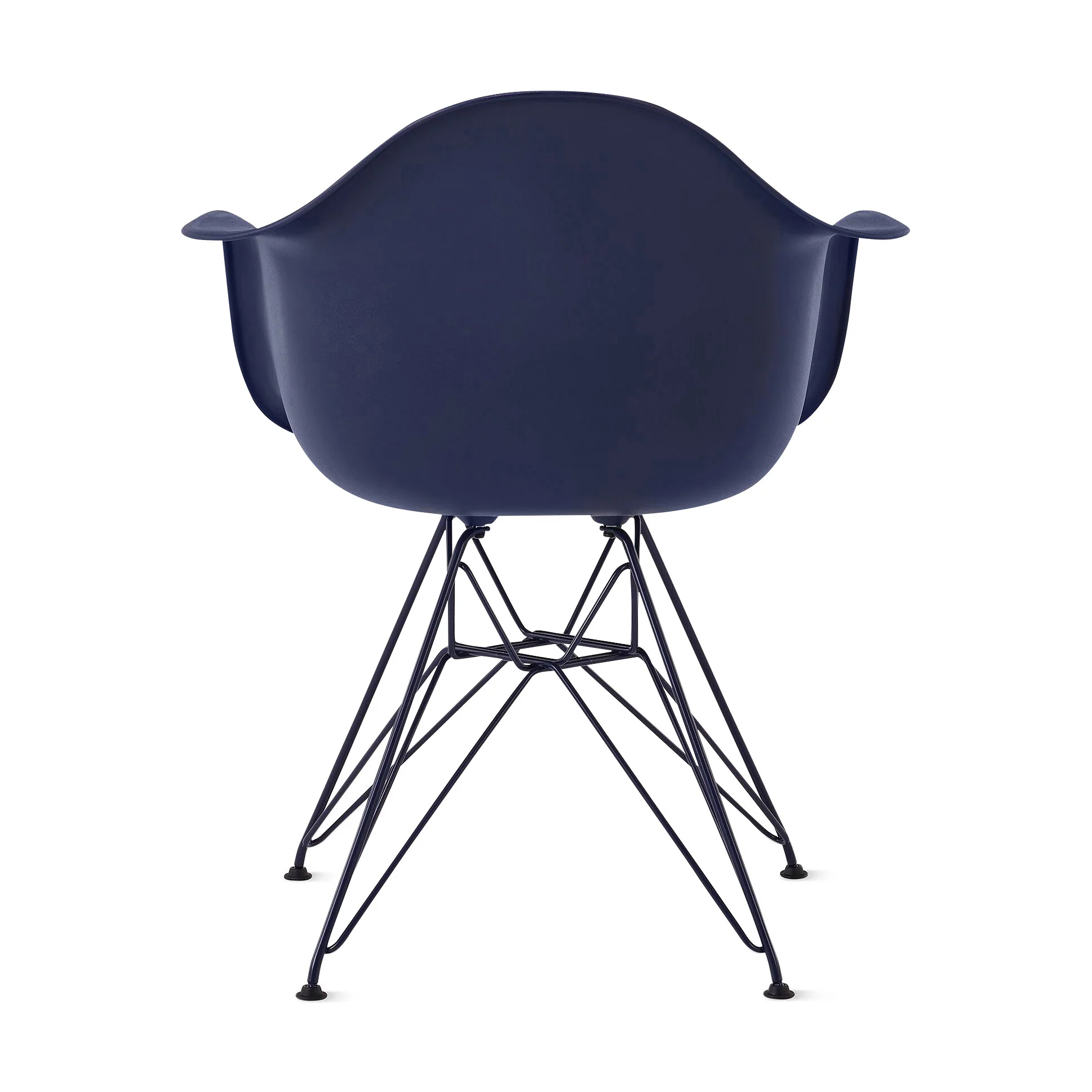 Herman Miller x HAY Eames Molded Recycled Plastic Armchair - Black Blue - Image 13