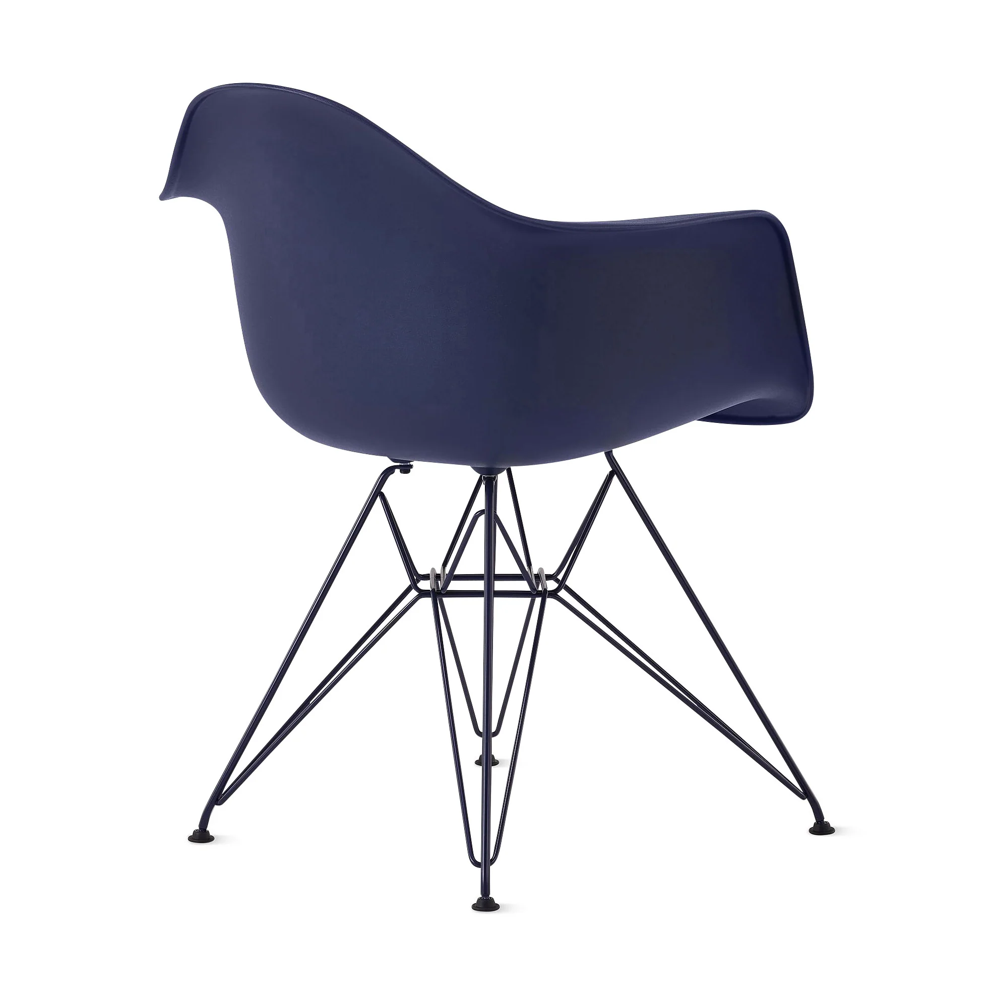 Herman Miller x HAY Eames Molded Recycled Plastic Armchair - Black Blue - Image 7