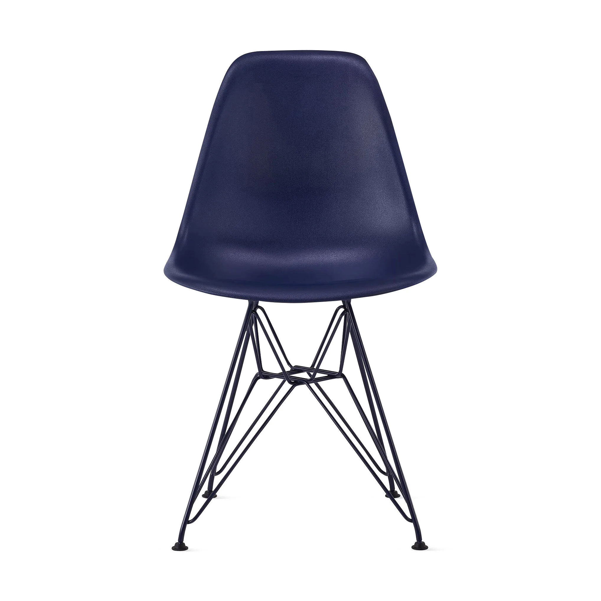 Herman Miller x HAY Eames Molded Recycled Plastic Side Chair - Black Blue - Image 3