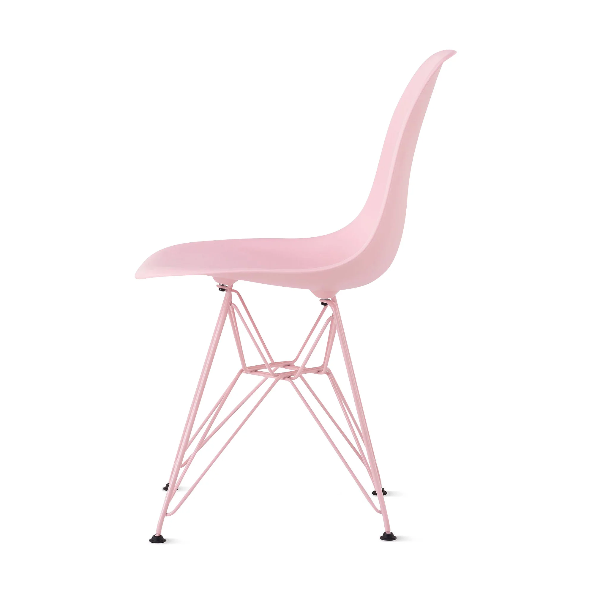 Herman Miller x HAY Eames Molded Recycled Plastic Side Chair - Powder Pink - Image 4