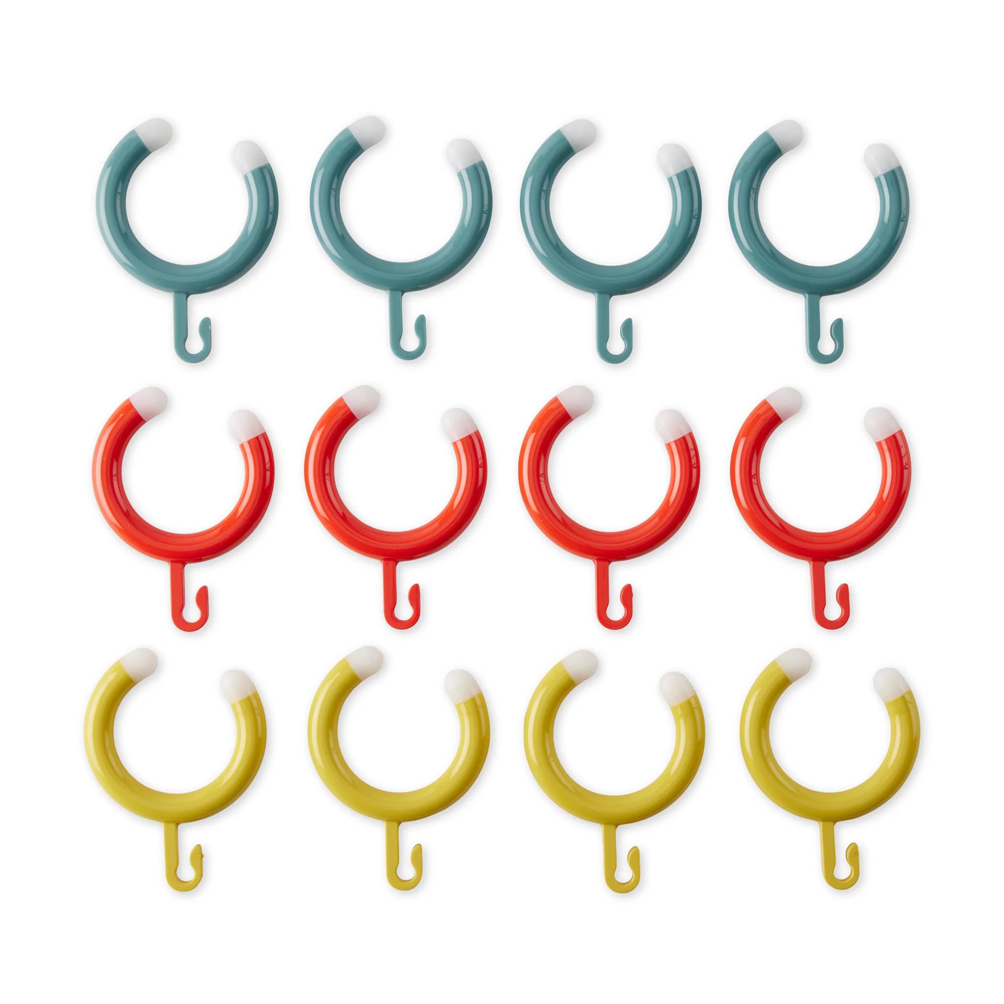 Hewi Shower Curtain Rings - Set of 12 - Multi