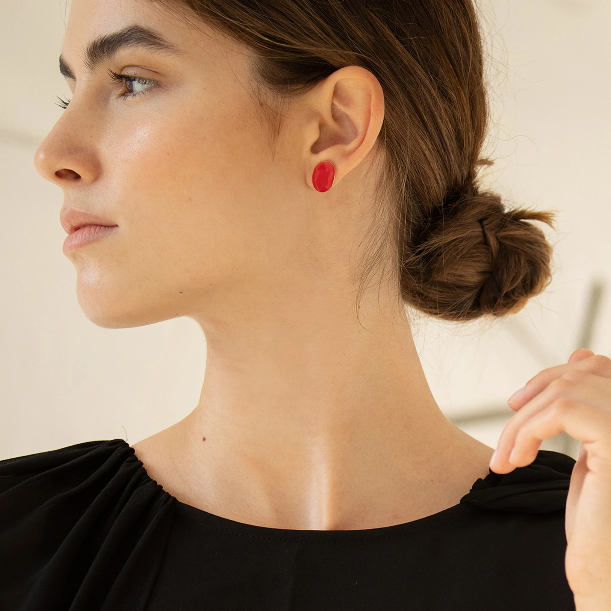 Joan Miró Gold-Plated Dot Post Earrings - Image 2