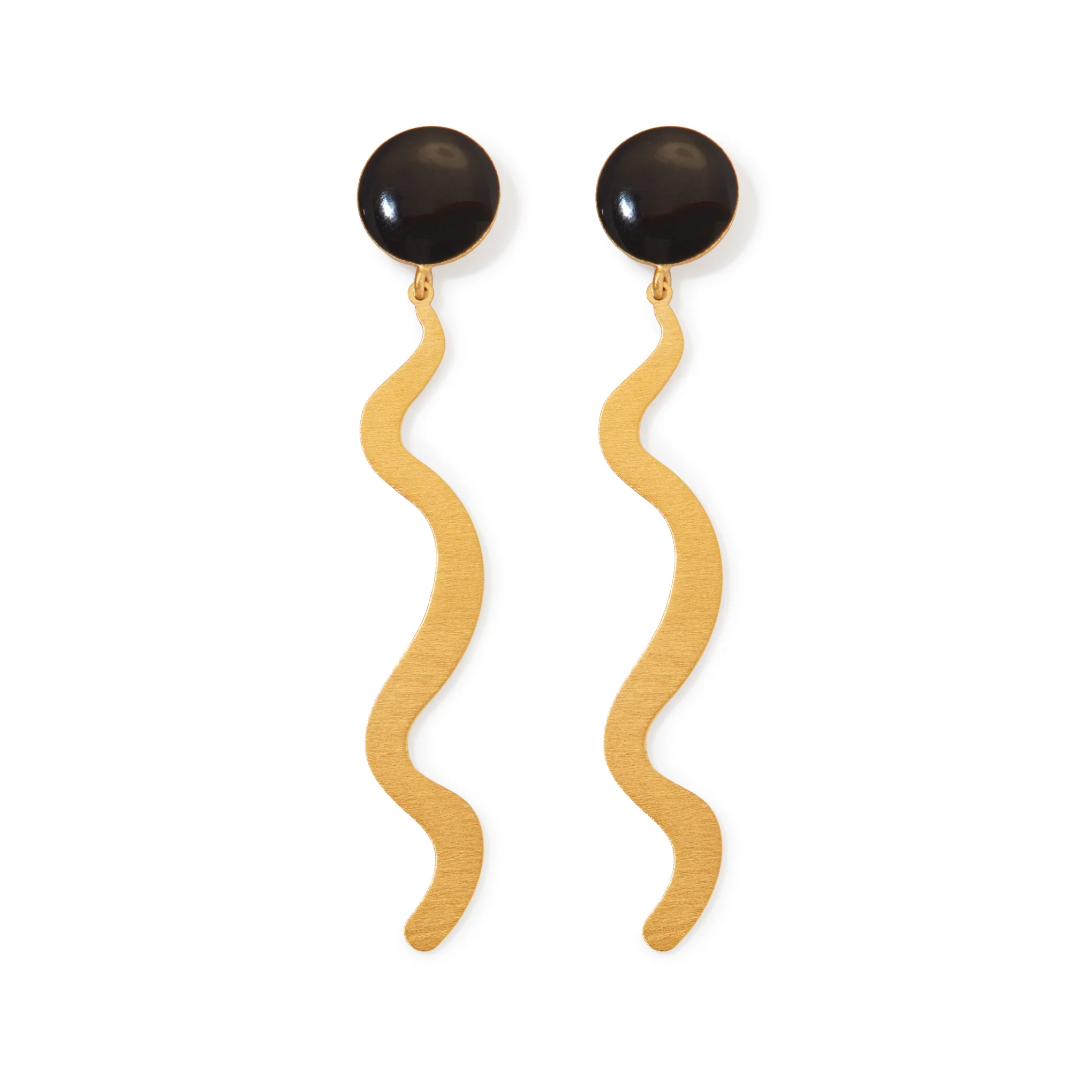 Joan Miró Gold-Plated Dot Squiggle Earrings